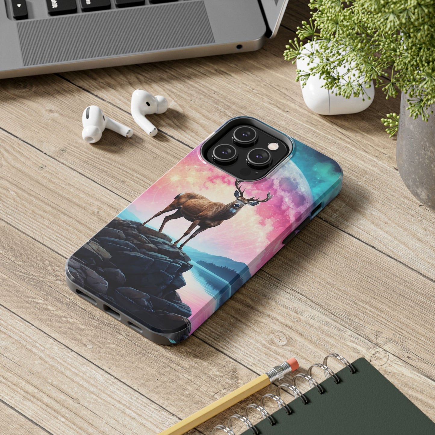 Stag in Moonlit Glow iPhone Case