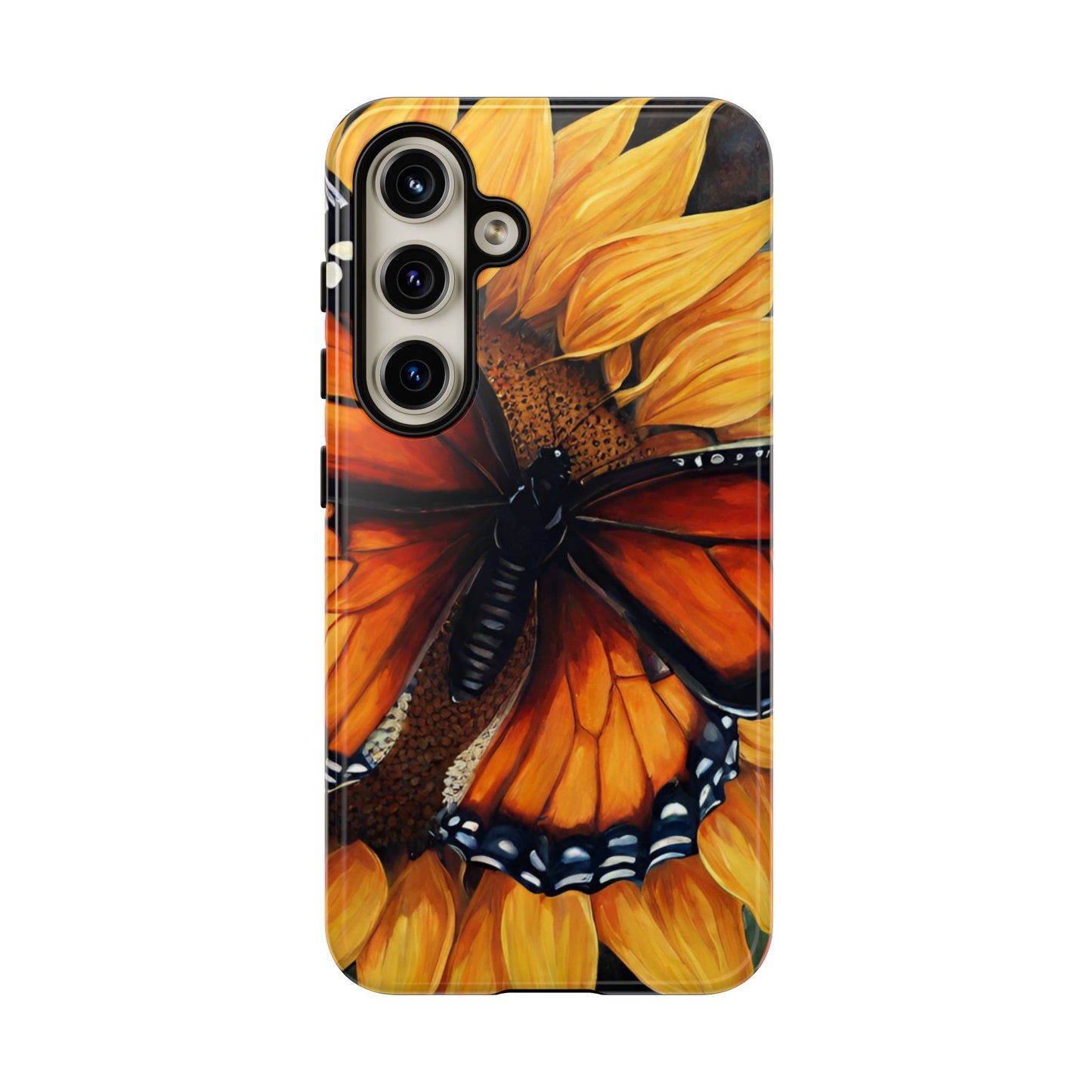 Monarch Butterfly & Sunflower Art – Samsung Galaxy Case