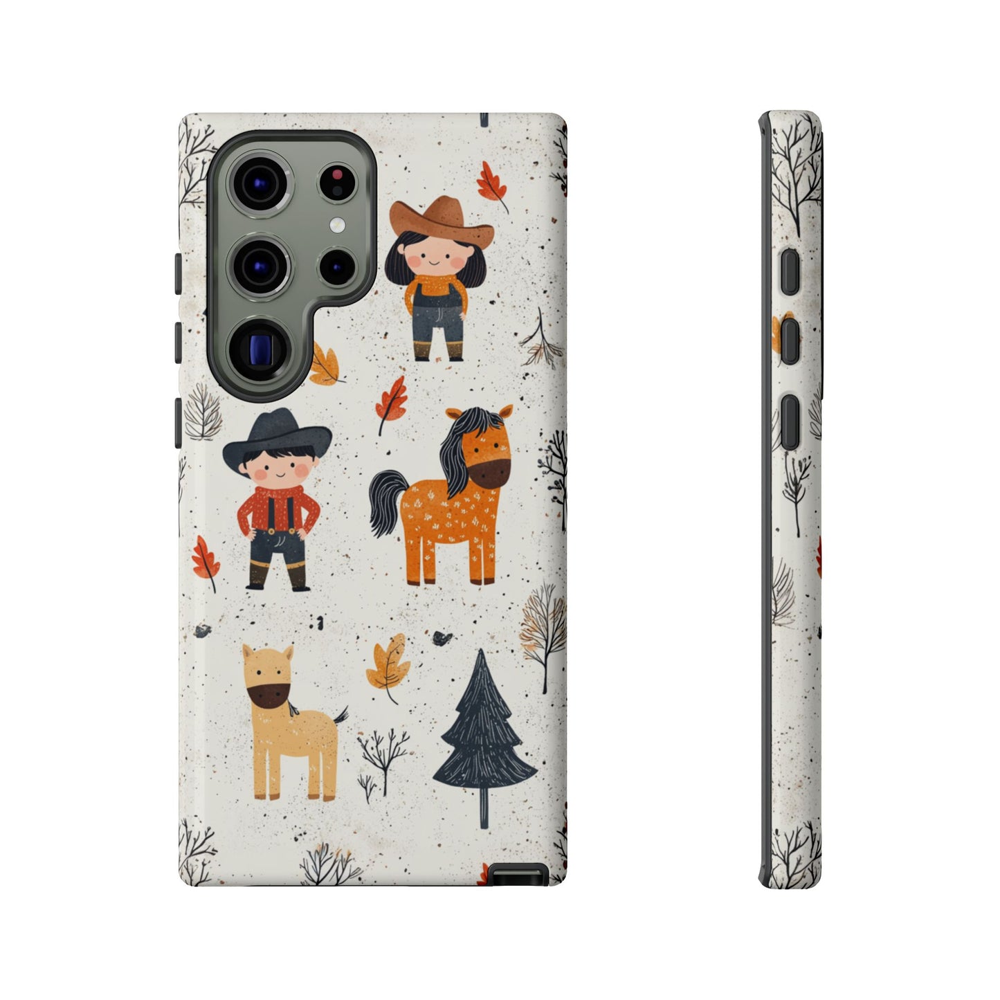 Cowboy Adventures Tough Samsung Galaxy Case – Cute Western Theme, Dual-Layer Protection