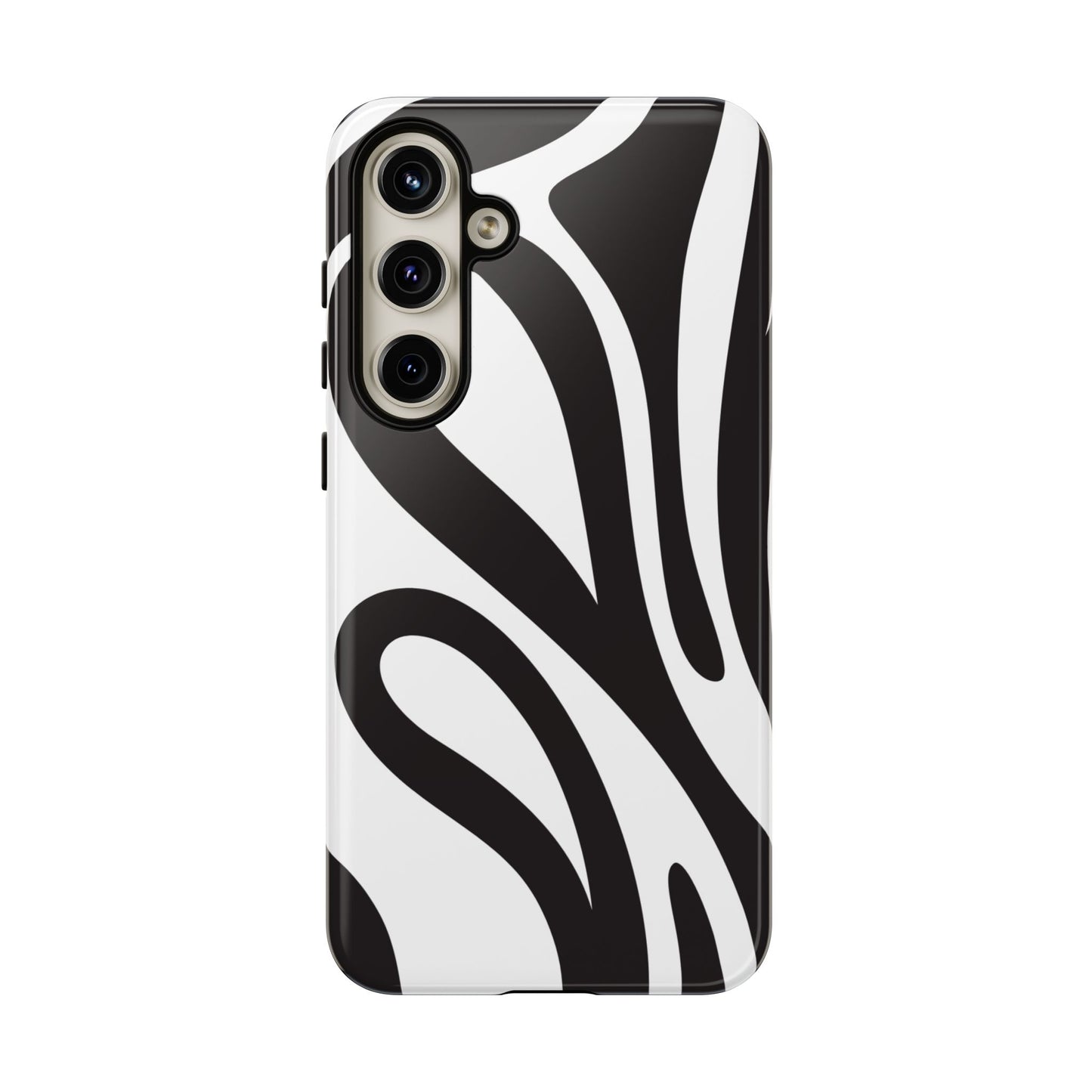 Modern Black and White Abstract Tough Samsung Galaxy Case – Bold Graphic Pattern with Dual-Layer Protection