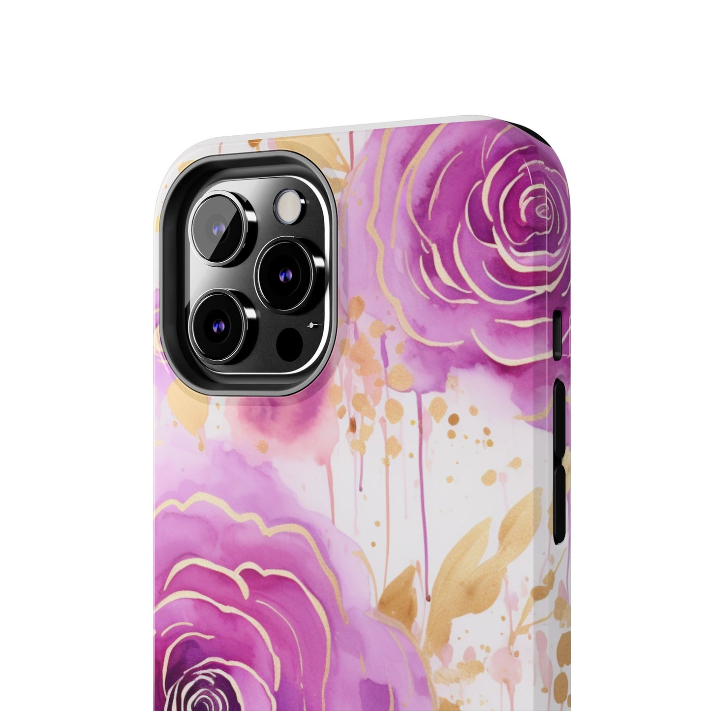 Radiant Purple & Gold Floral - iPhone Series Case