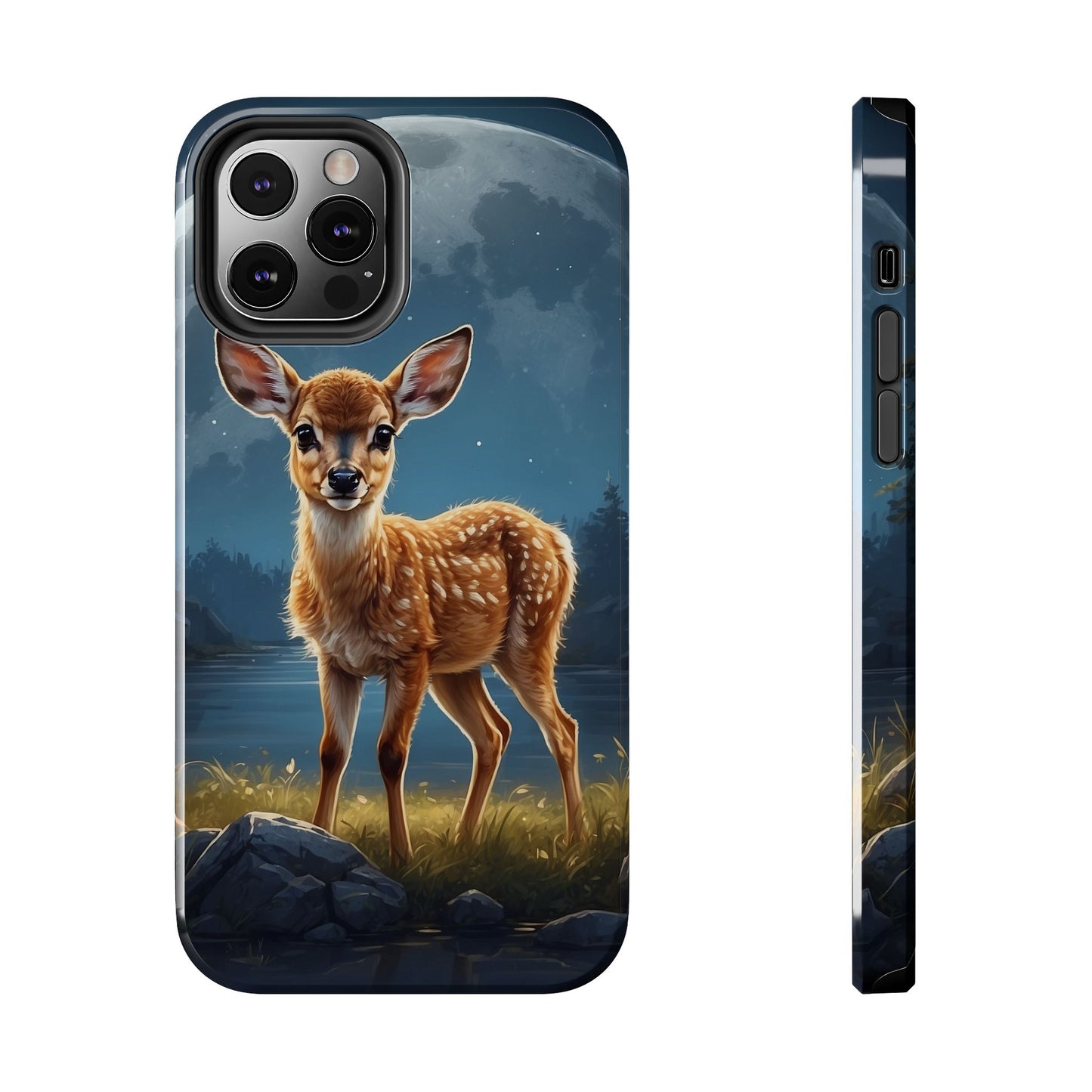 iPhone Case – Enchanted Fawn Under the Moonlit Sky