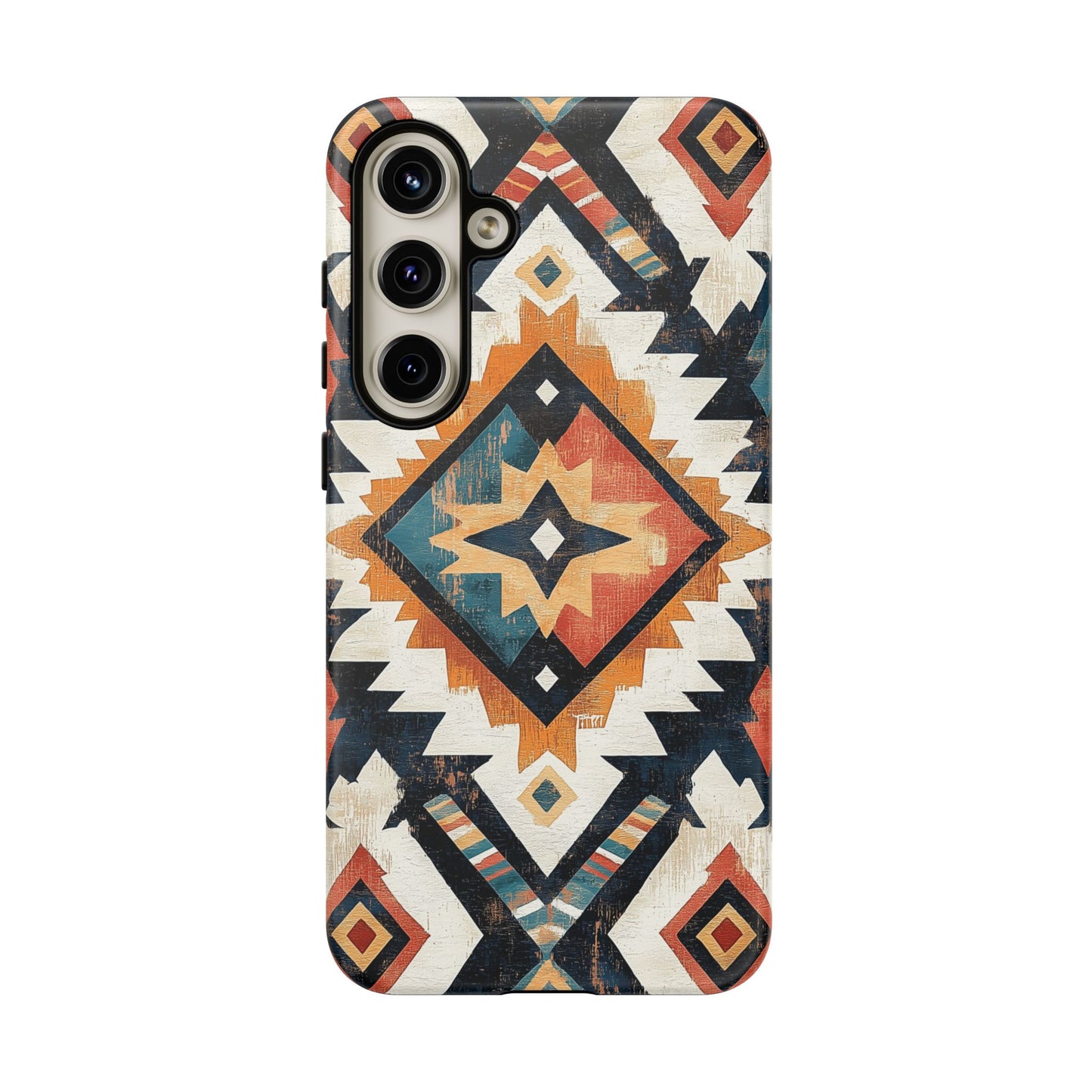 Vintage Southwestern Diamond Tough Samsung Galaxy Case – Rustic Tribal Design, Dual-Layer Protection