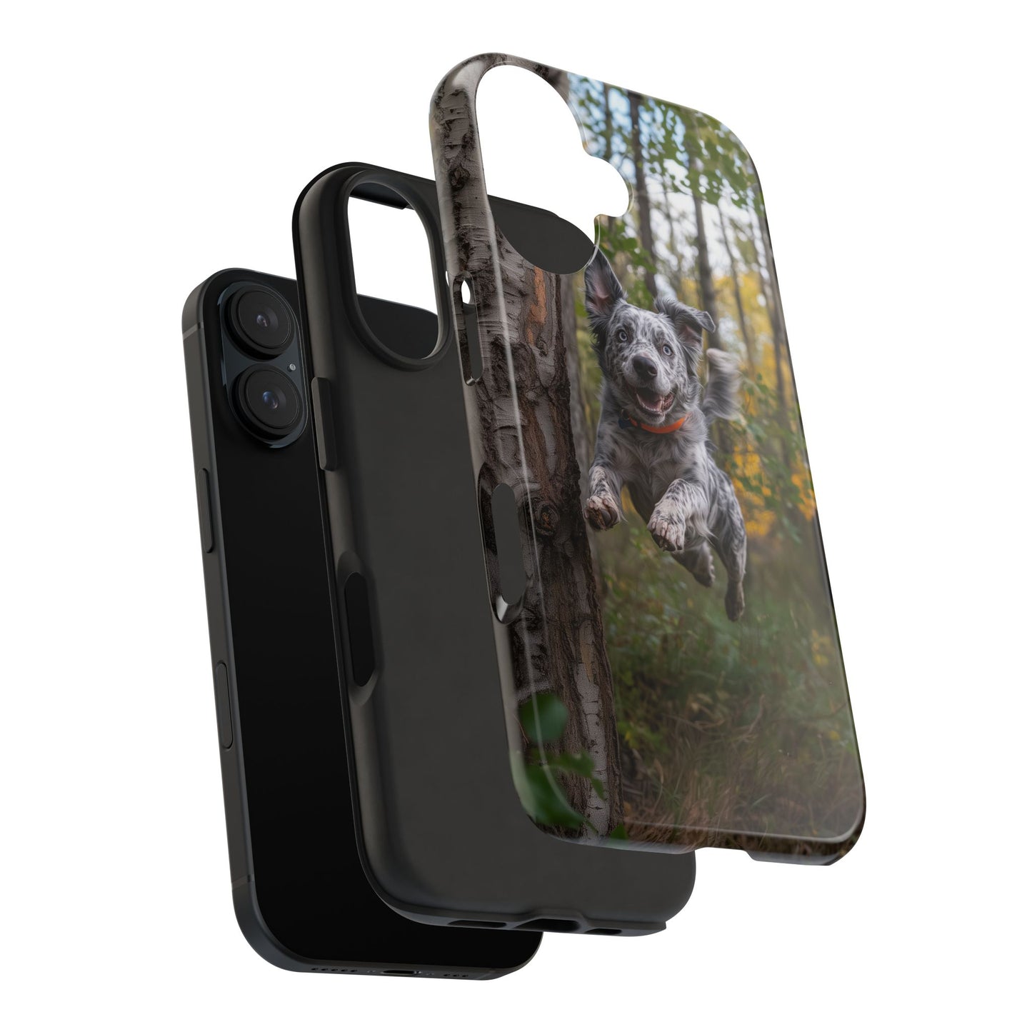 Happy Forest Dog iPhone Case – Nature-Inspired Protective Cover