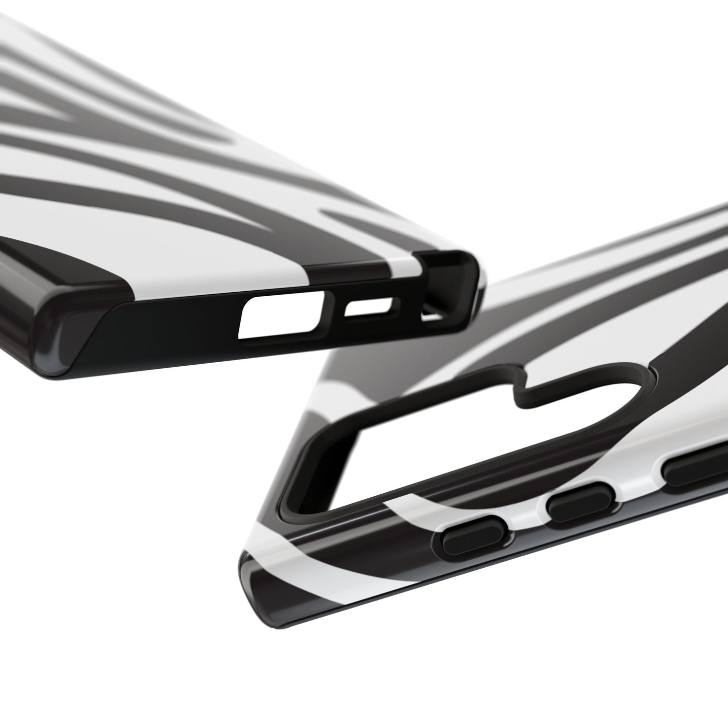 Modern Black and White Abstract Tough Samsung Galaxy Case – Bold Graphic Pattern with Dual-Layer Protection