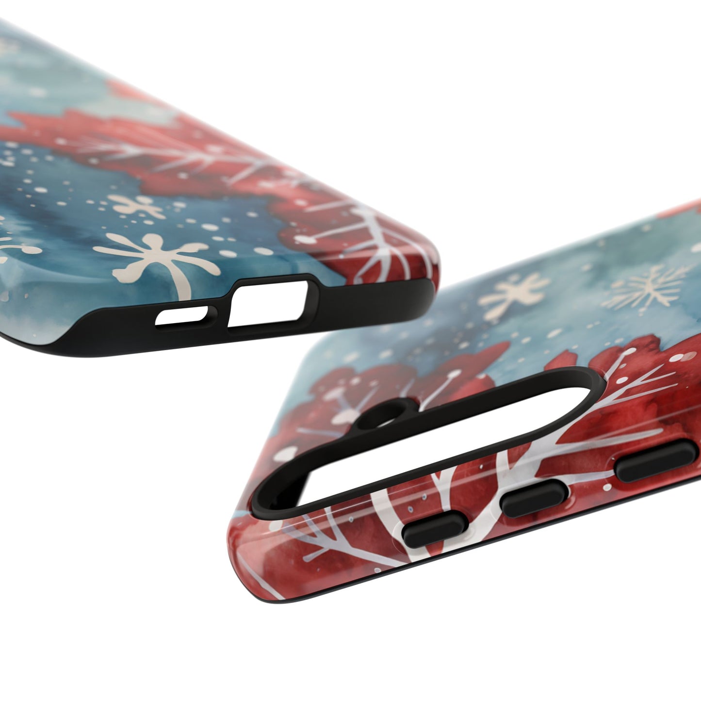 Crimson Snowflake Charm – Samsung Galaxy Case