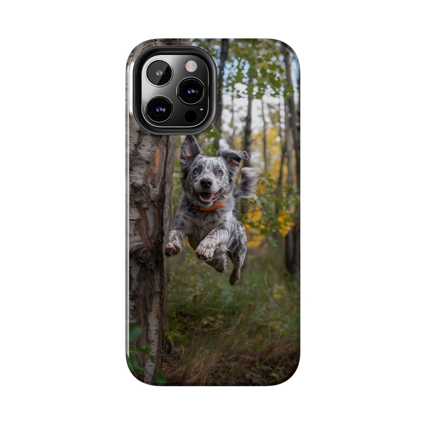 Happy Forest Dog iPhone Case – Nature-Inspired Protective Cover