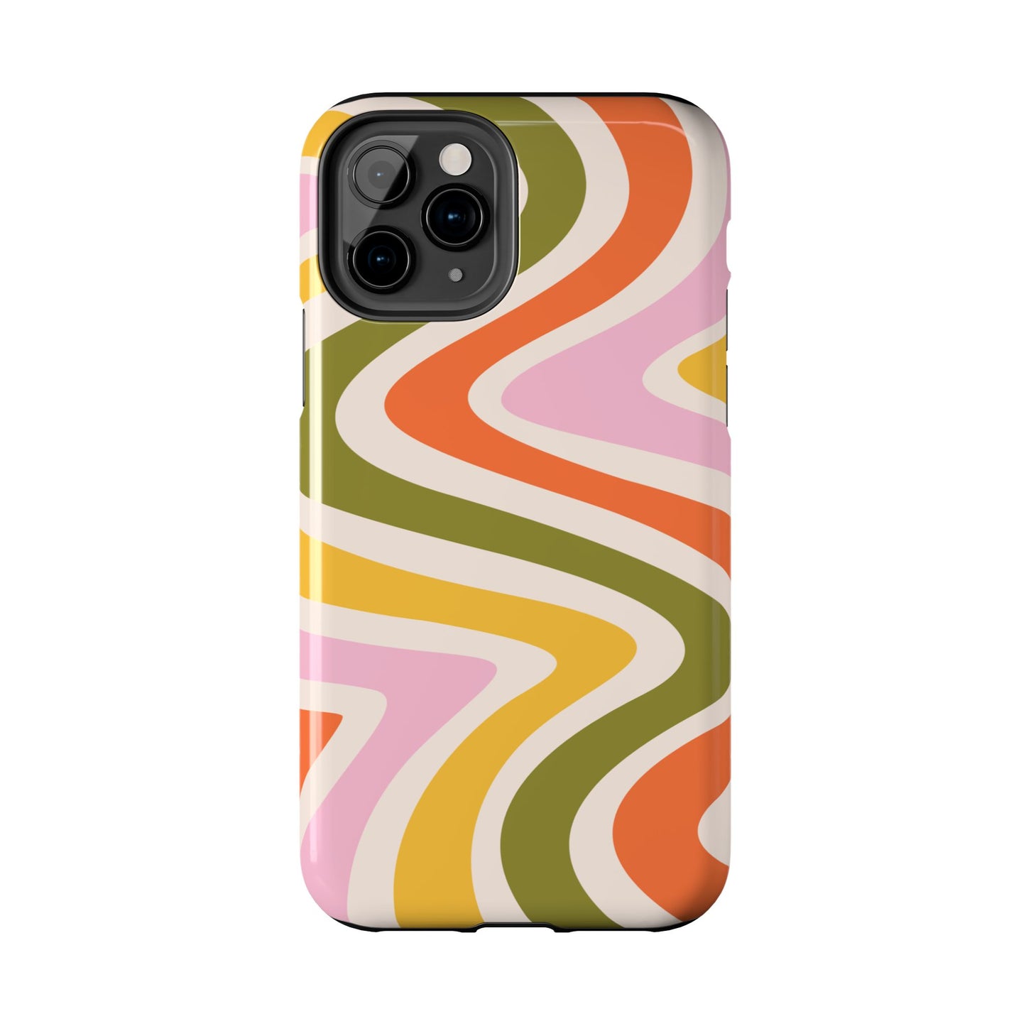 Retro Groove iPhone Case – 70s-Inspired Design with Dual-Layer Protection