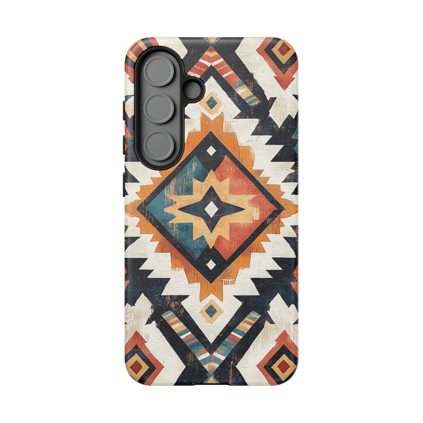 Vintage Southwestern Diamond Tough Samsung Galaxy Case – Rustic Tribal Design, Dual-Layer Protection