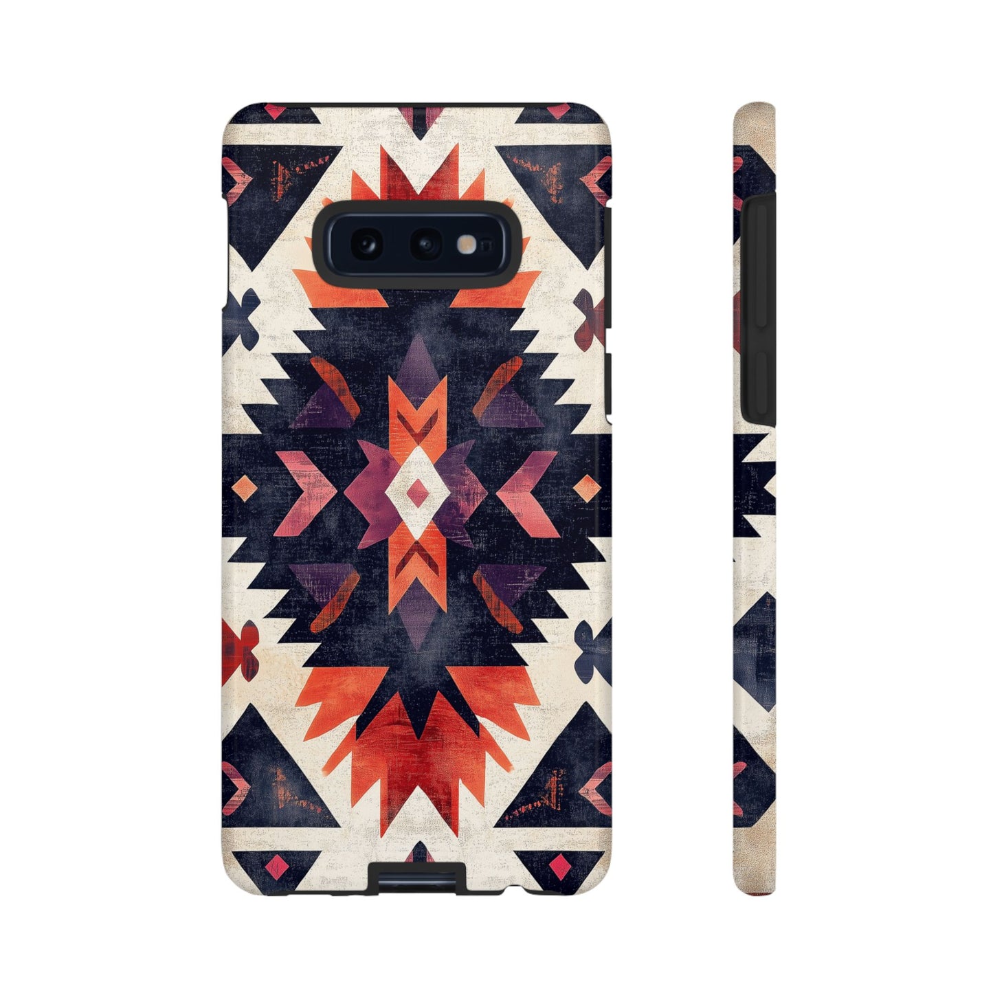 Boho Tribal Starburst Tough Samsung Galaxy  Case – Vibrant Geometric Design, Dual-Layer Protection