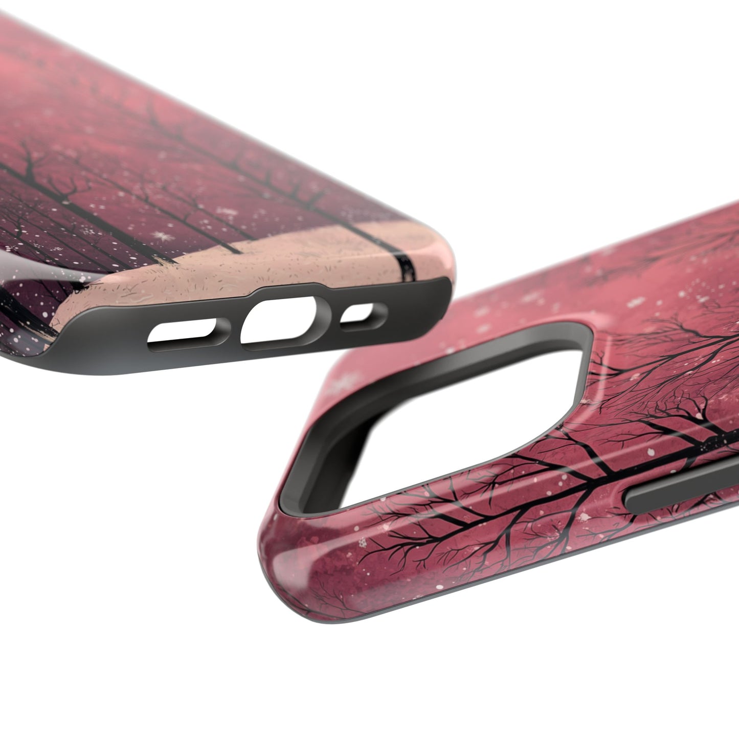 Pink Winter Twilight Forest - MagSafe iPhone Series Case