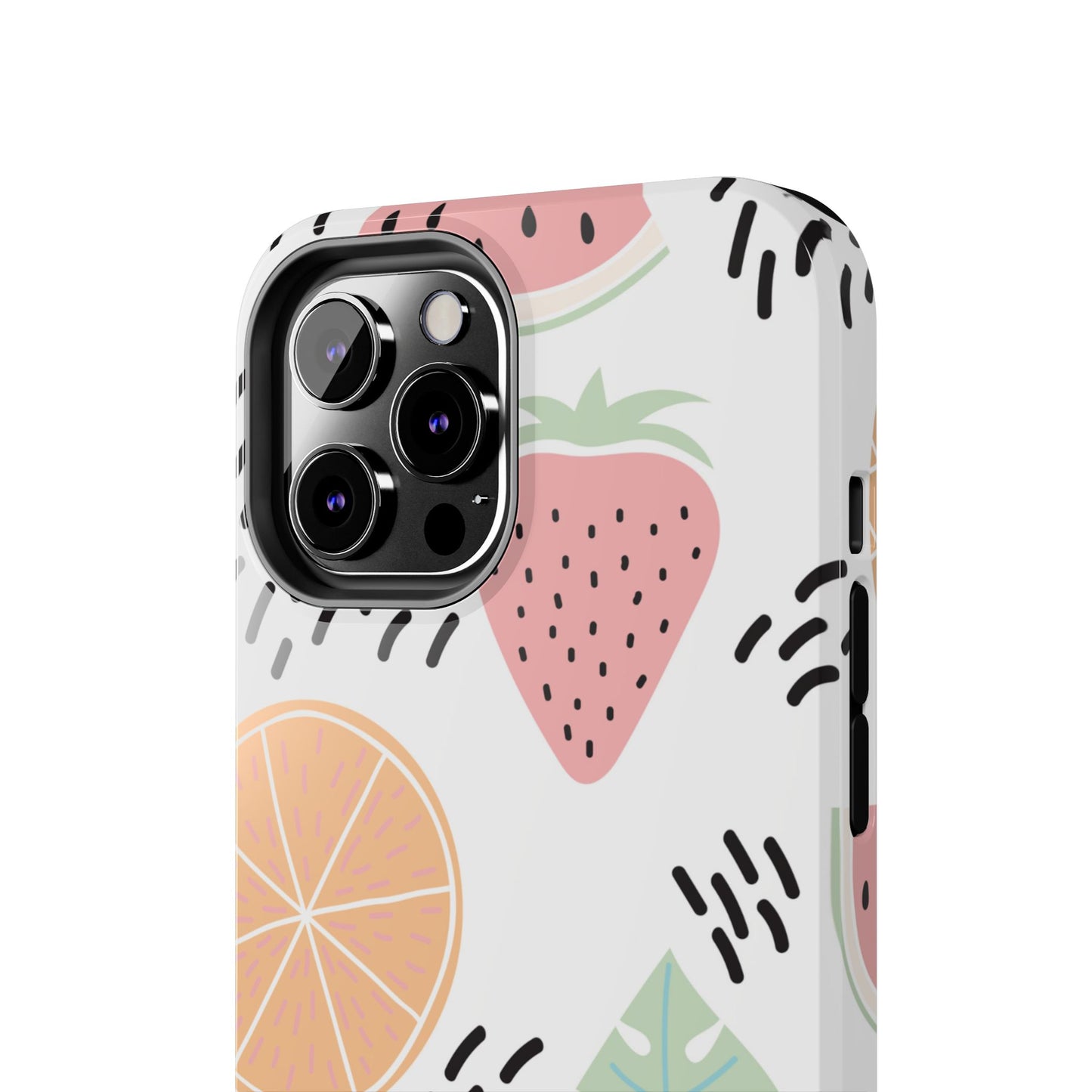 Tropical Fruit Fiesta Tough iPhone Case – Fun Watermelon, Pineapple, and Citrus Design - BOGO Cases