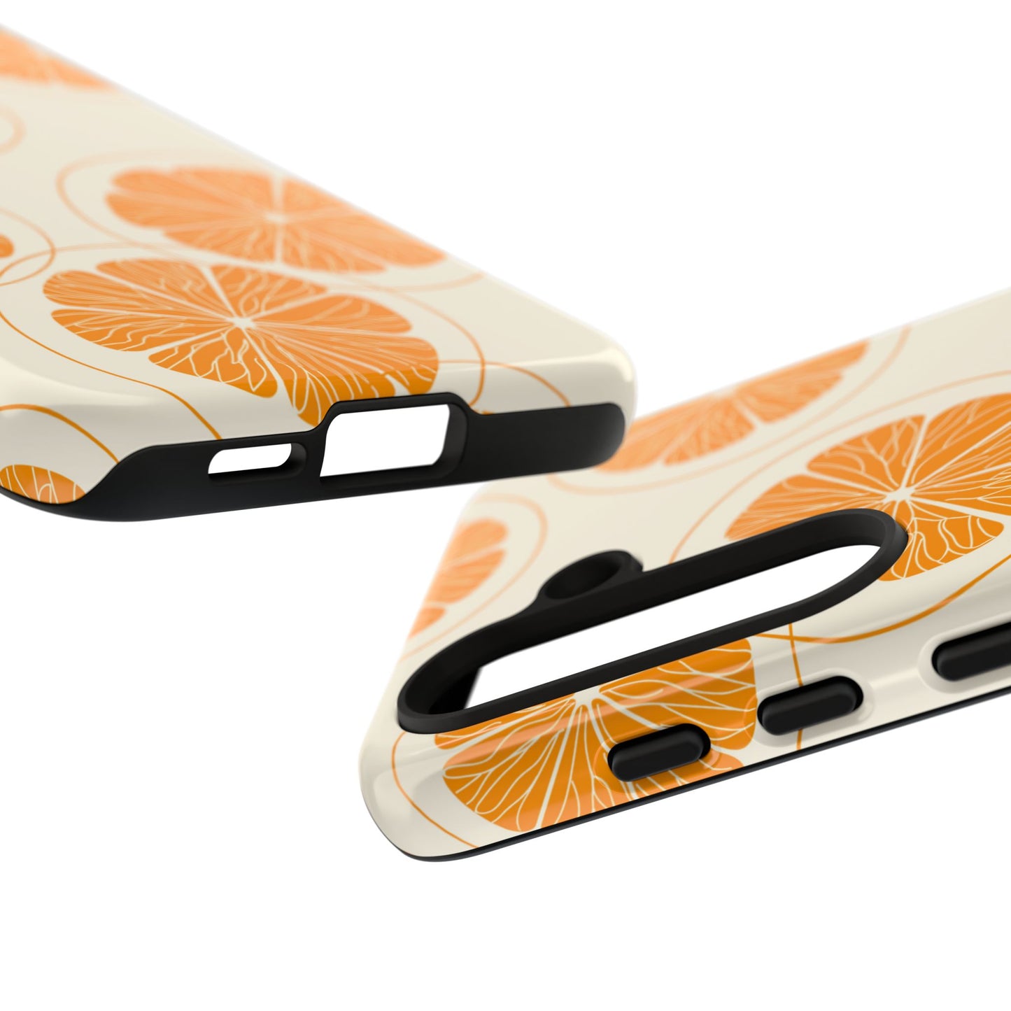 Citrus Burst Pattern Tough Samsung Galaxy  Case – Bold Orange Design, Shockproof Protection