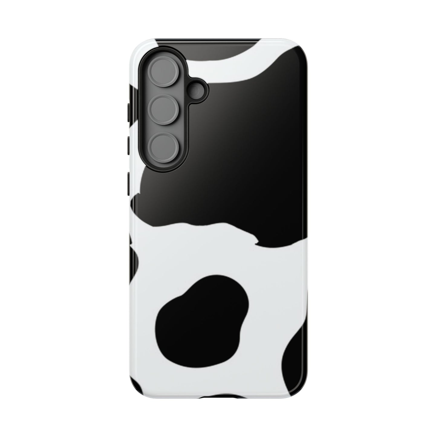 Bold Black and White Cow Print Tough Samsung Galaxy Case – Modern Animal Pattern with Dual-Layer Protection