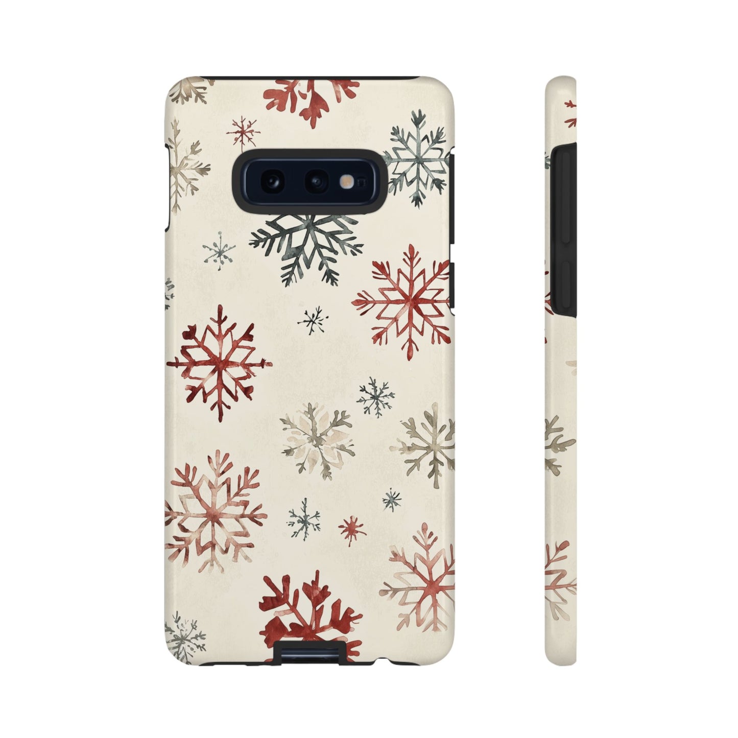 Vintage Red and Gray Snowflake Pattern – Samsung Galaxy Series Case
