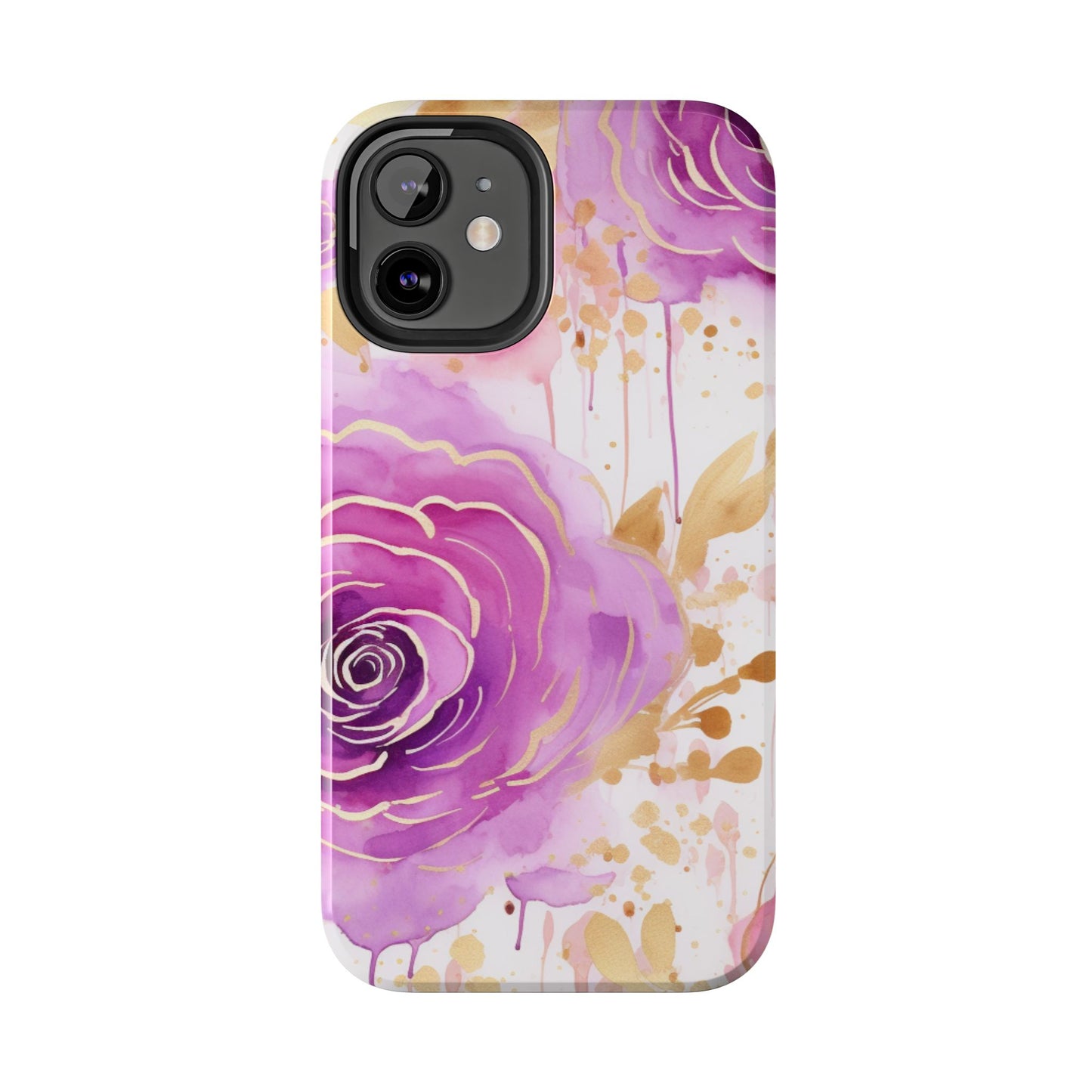 Radiant Purple & Gold Floral - iPhone Series Case