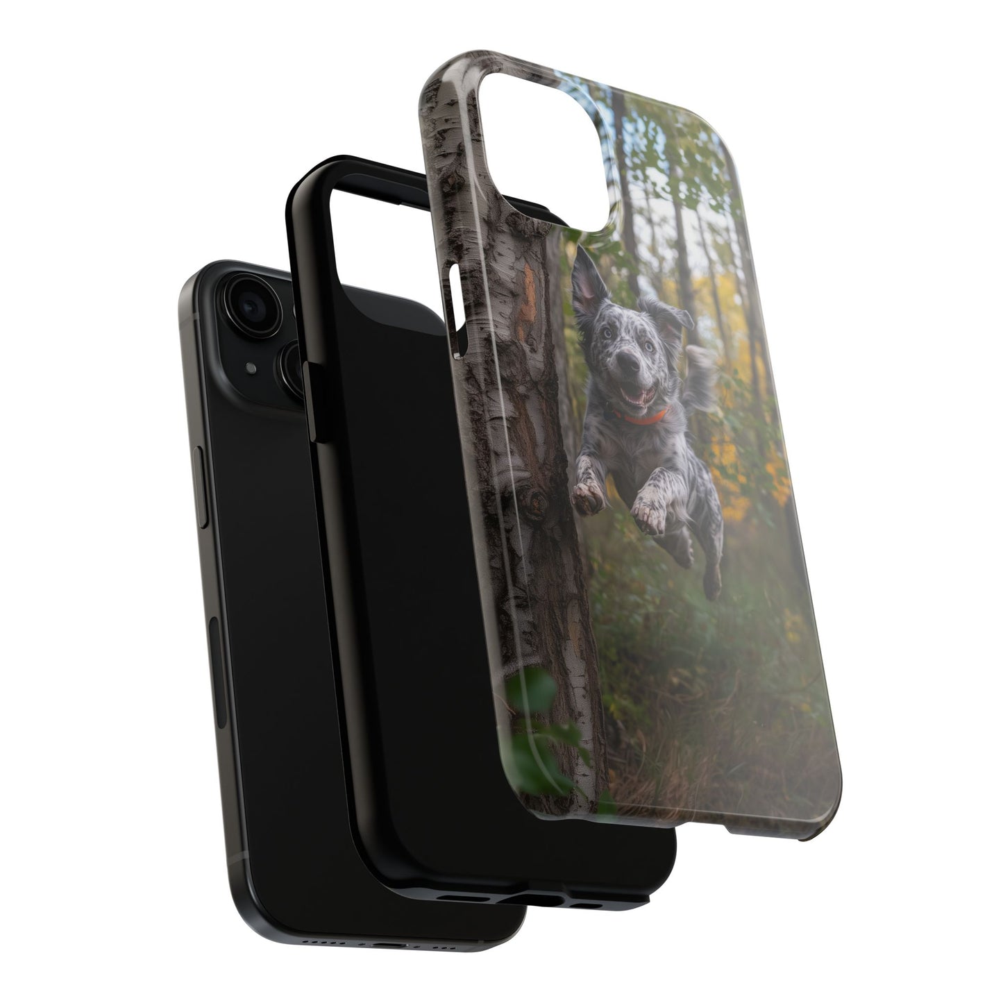 Happy Forest Dog iPhone Case – Nature-Inspired Protective Cover