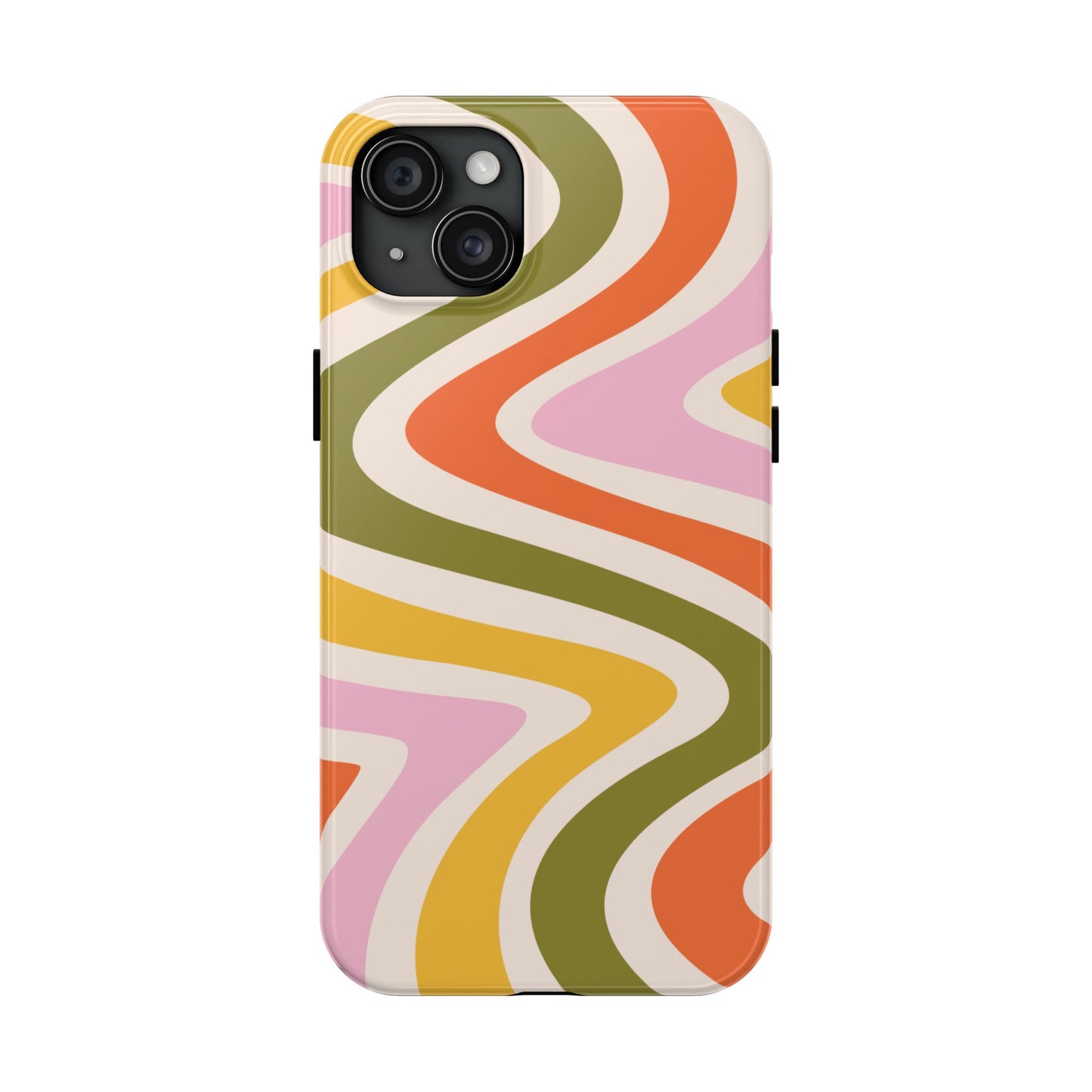 Retro Groove iPhone Case – 70s-Inspired Design with Dual-Layer Protection