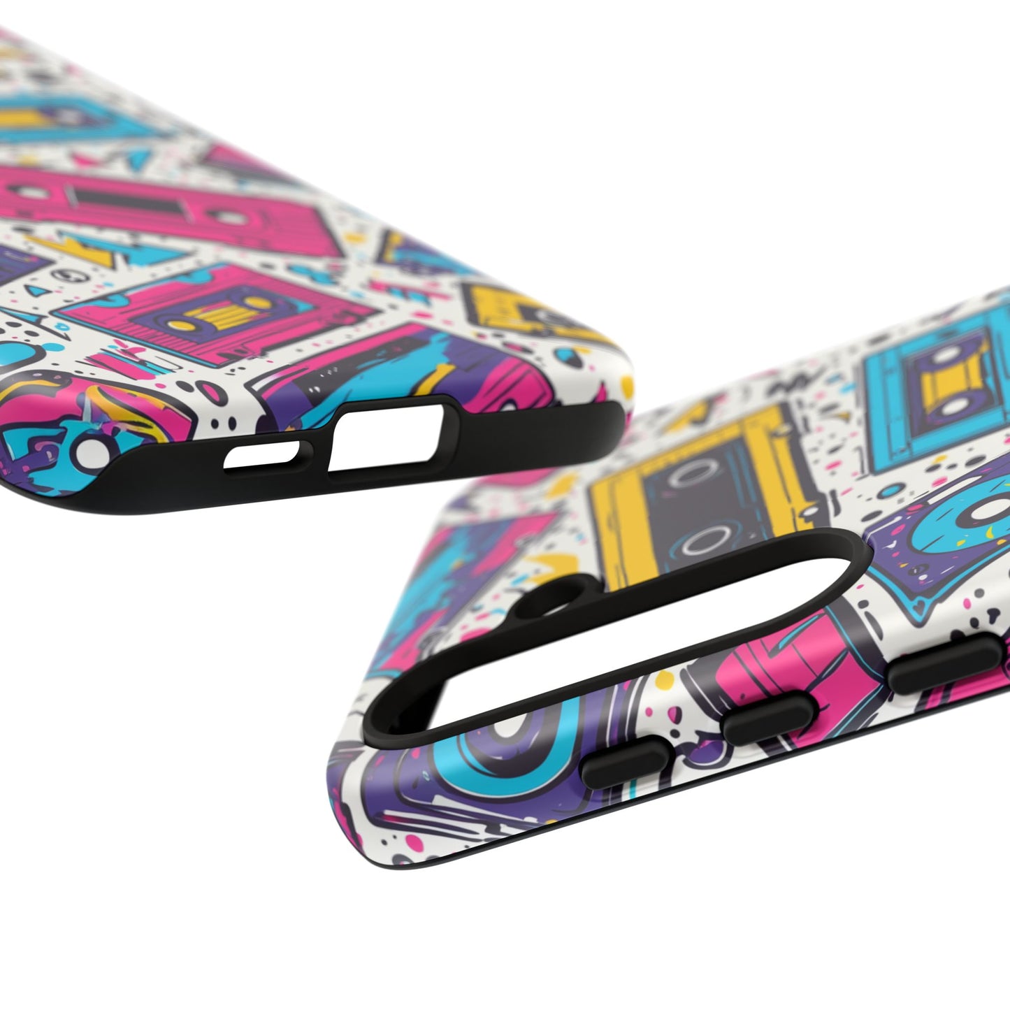 Retro Cassette Vibes Tough Samsung Galaxy  Case – Bold 80s Tape Design, Shockproof Protection