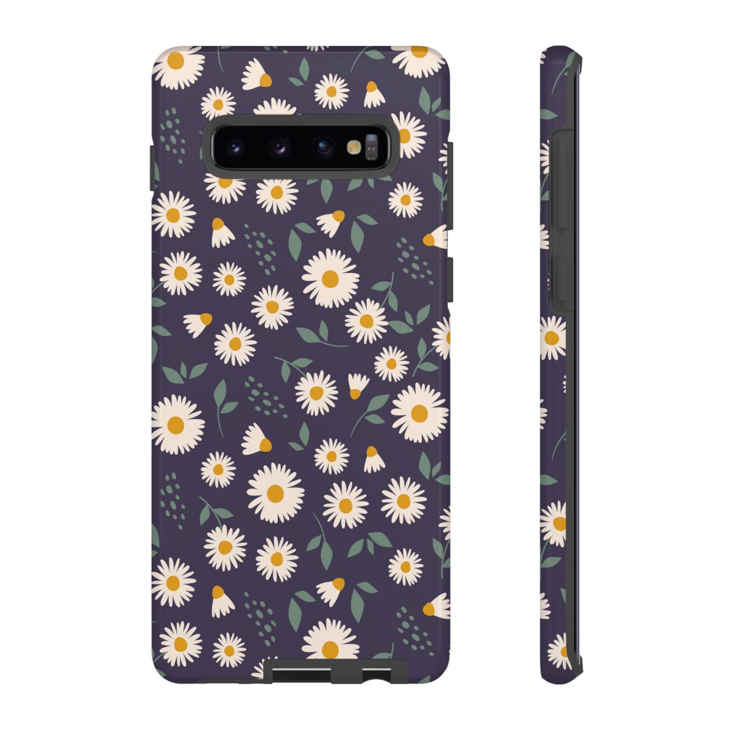 Midnight Daisy Samsung Galaxy Case – Dark Navy Floral Design, Slim and Protective