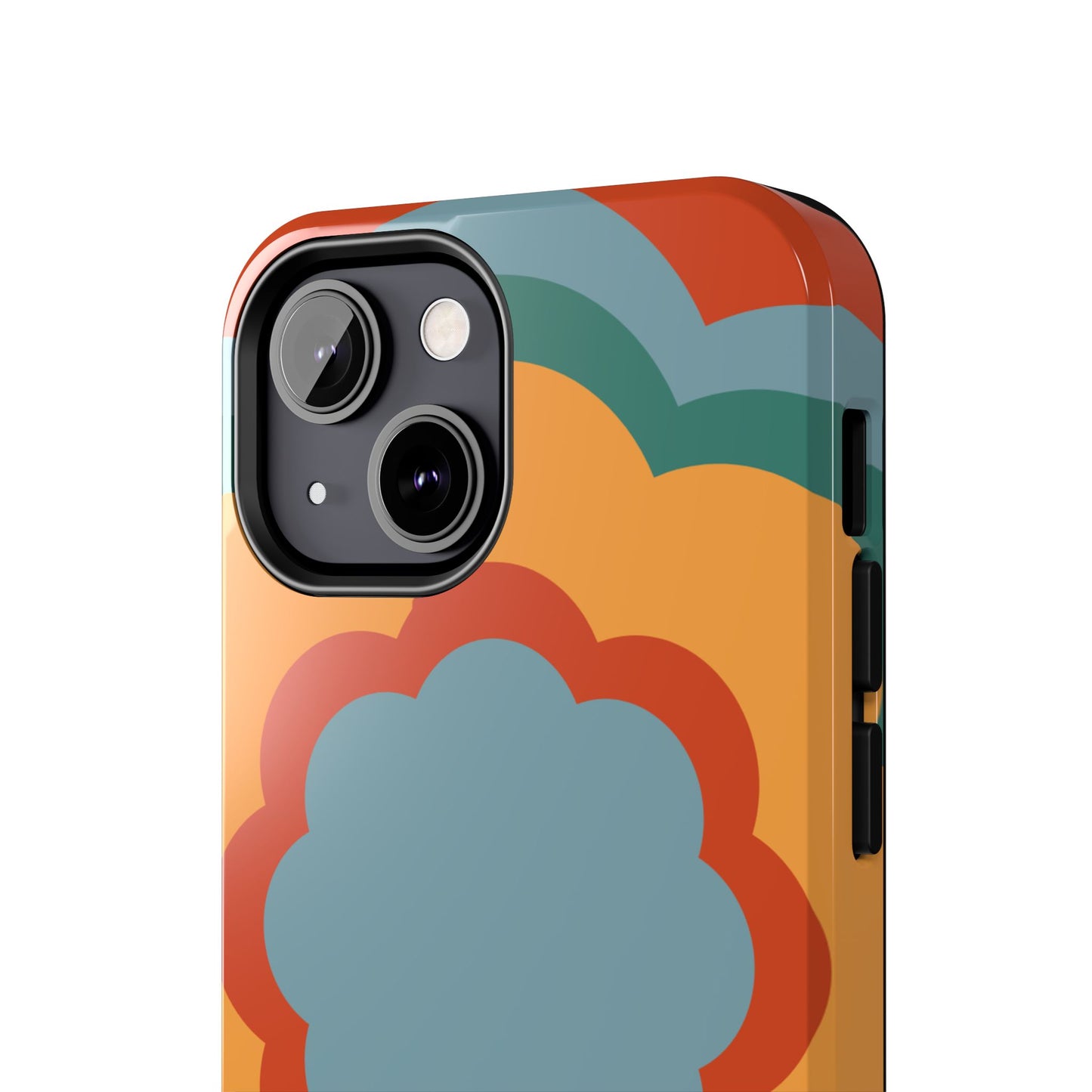 Retro Flower Power iPhone Case – Bold 70s-Inspired Design with Dual-Layer Protection
