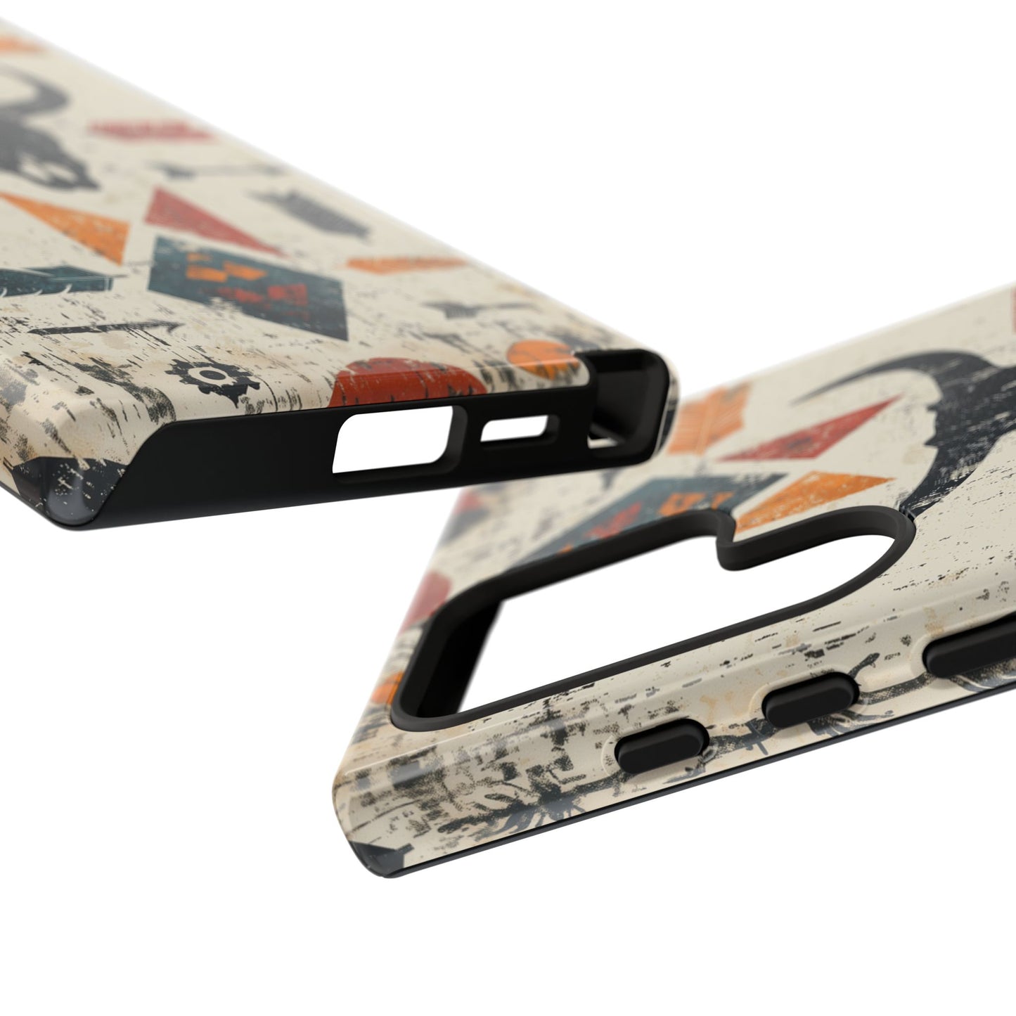 Tribal Bull Skull & Arrows Tough Samsung Galaxy Case – Rustic Western Design, Dual-Layer Protection