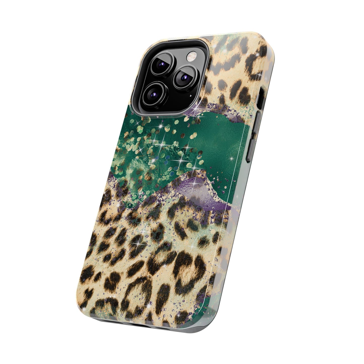Emerald Glitter Leopard Print - iPhone Series Case