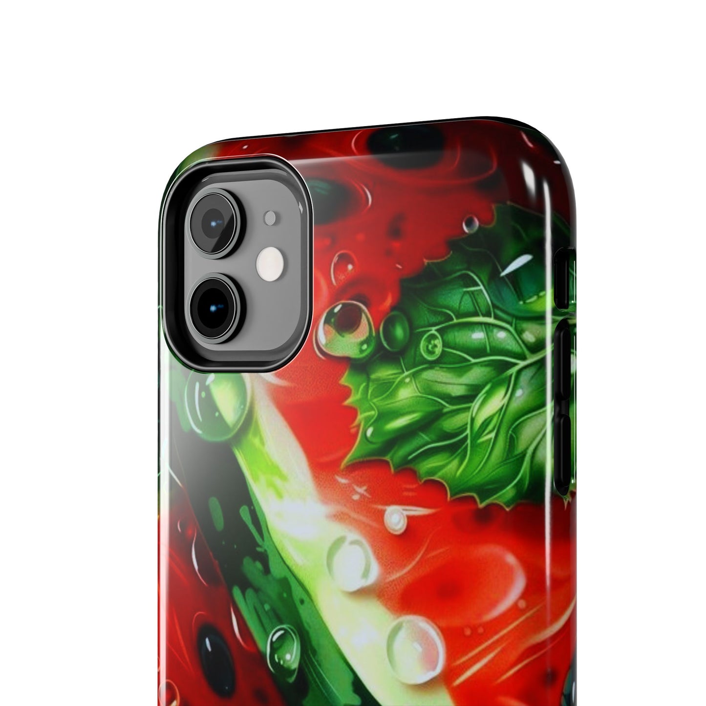 Juicy Watermelon & Mint iPhone Case – Tough Dual - Layer, Vibrant Summer Design - BOGO Cases