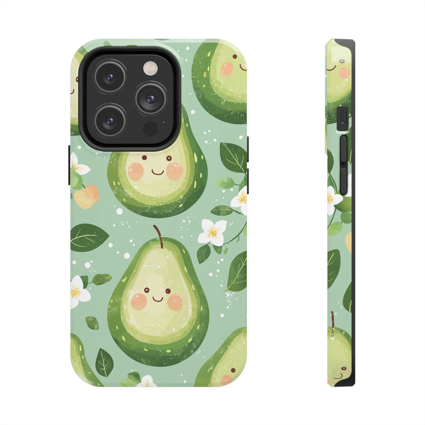 Smiling Avocados Tough iPhone Case – Cute Avocado Design, Dual - Layer Protection - BOGO Cases