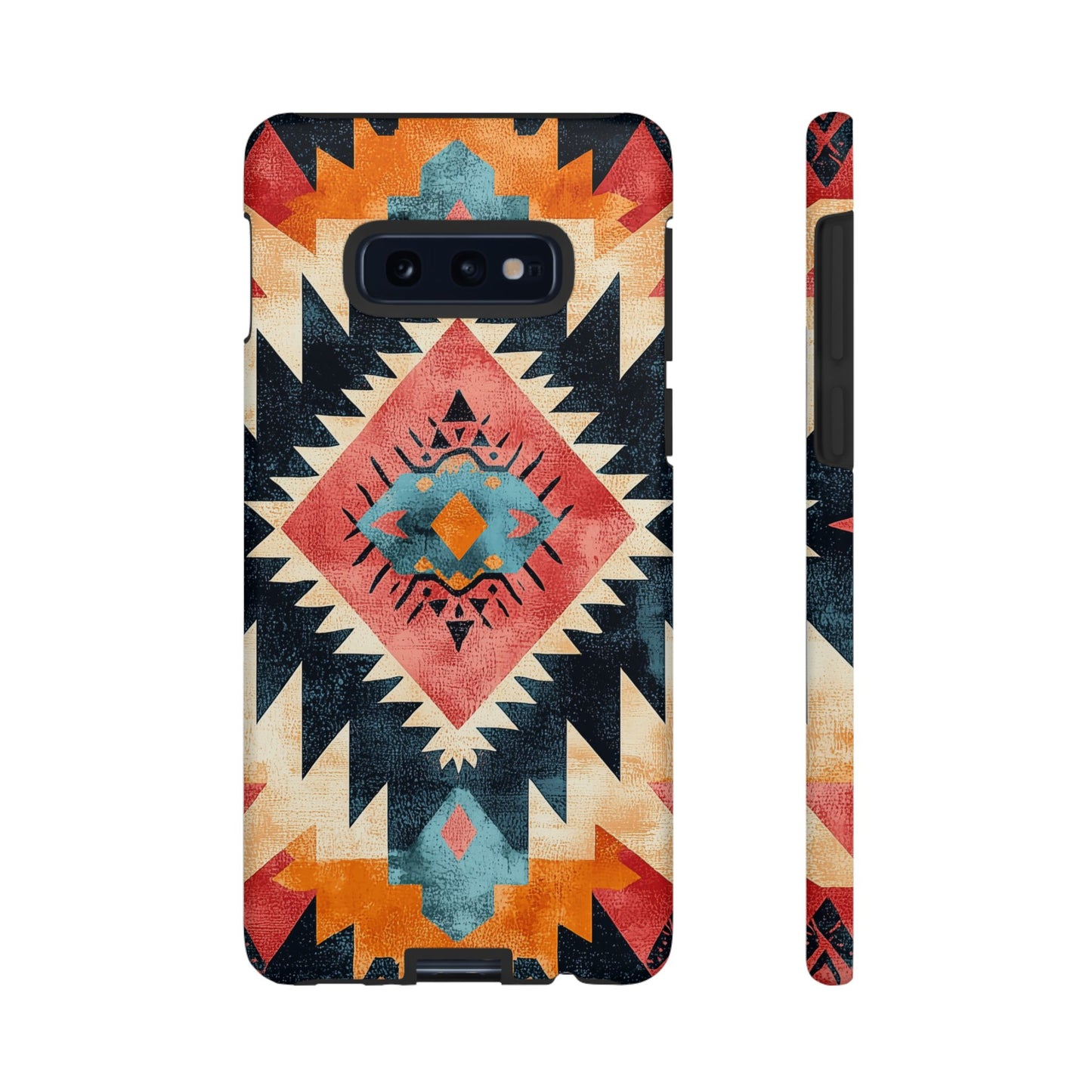 Bold Aztec Pattern Tough Samsung Galaxy Case – Vibrant Geometric Design, Dual-Layer Protection