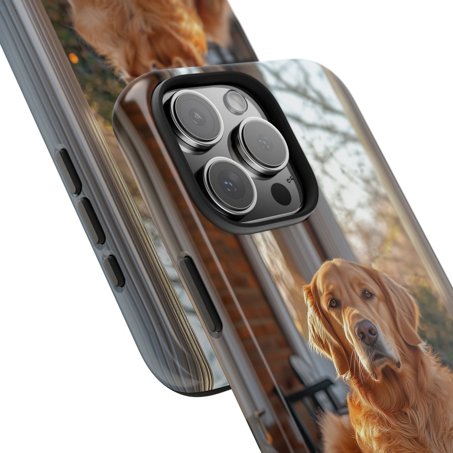 Golden Retriever on Porch - iPhone Series Case