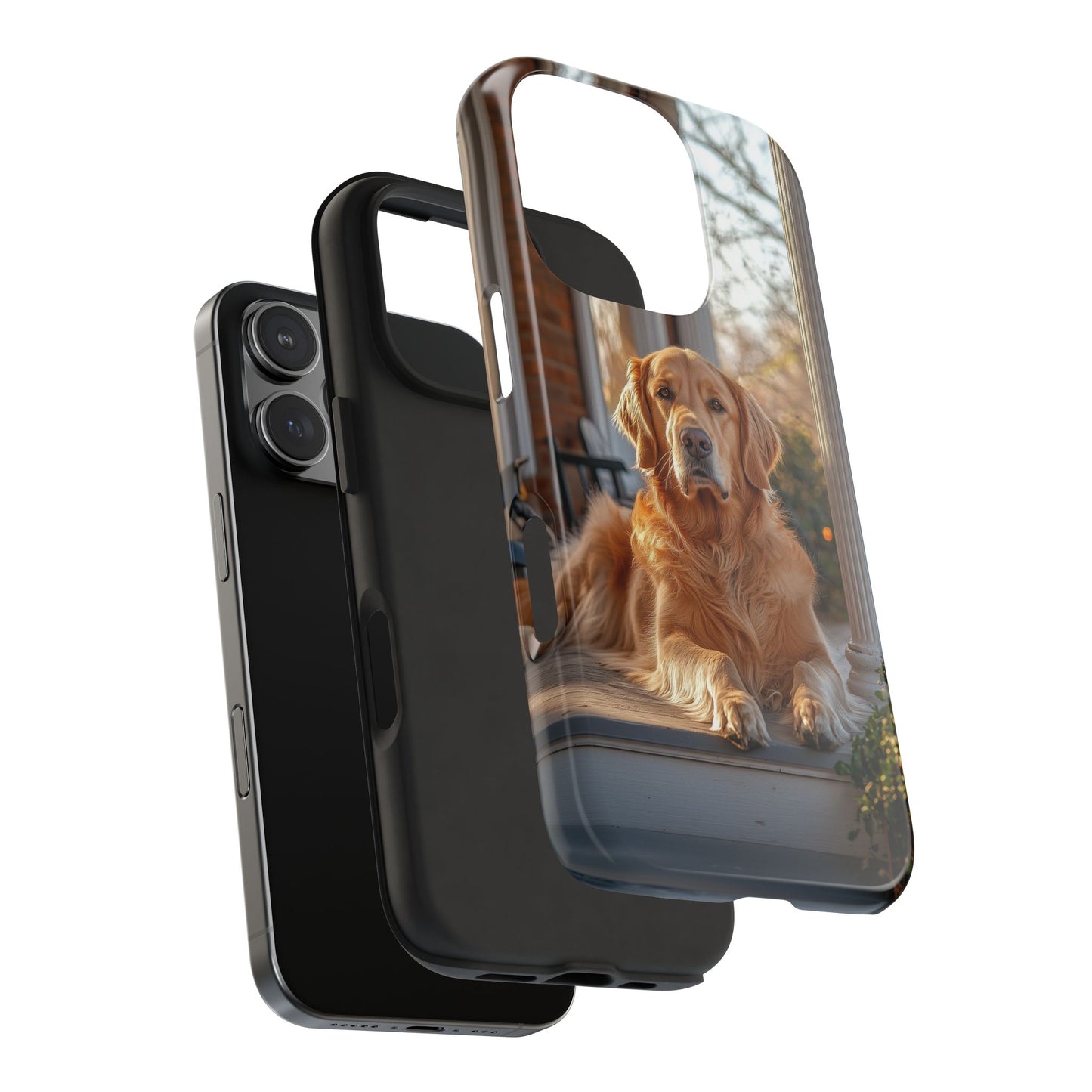 Golden Retriever on Porch - iPhone Series Case