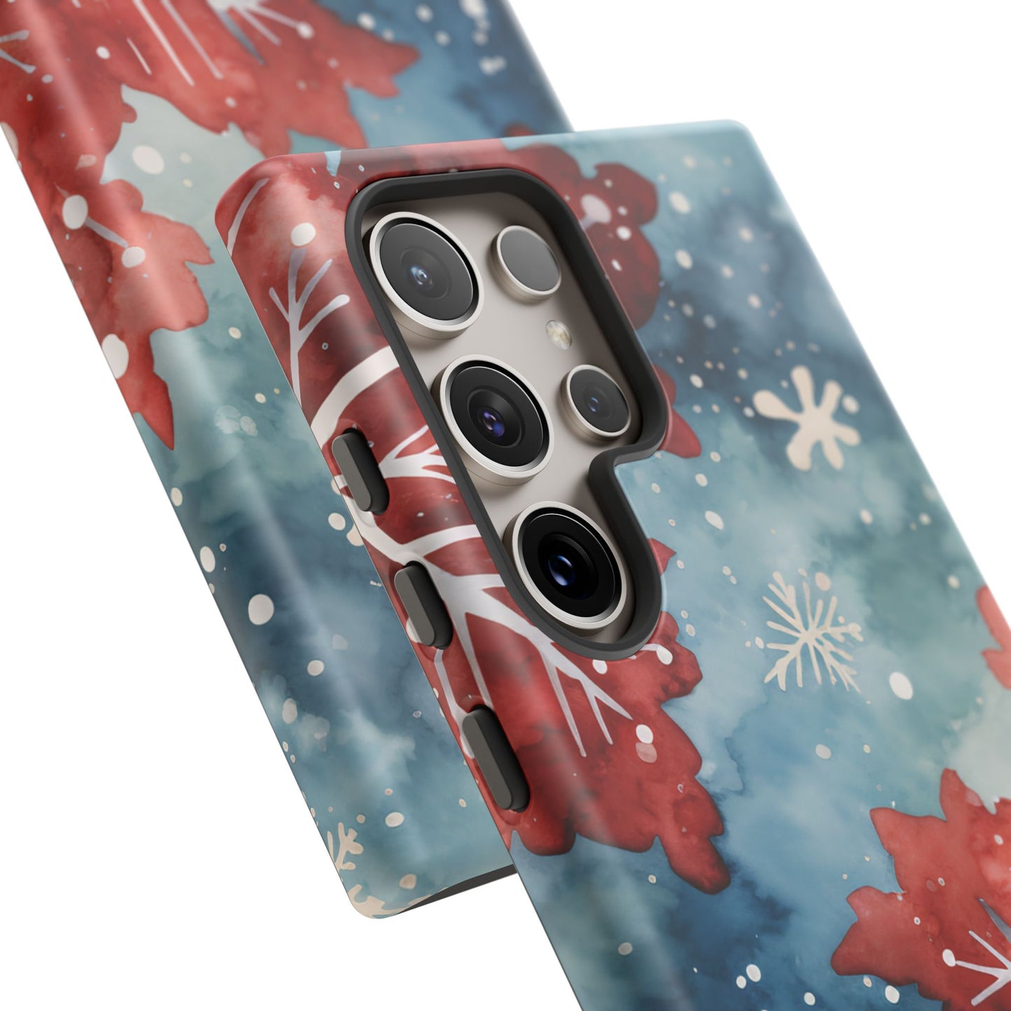 Crimson Snowflake Charm – Samsung Galaxy Case