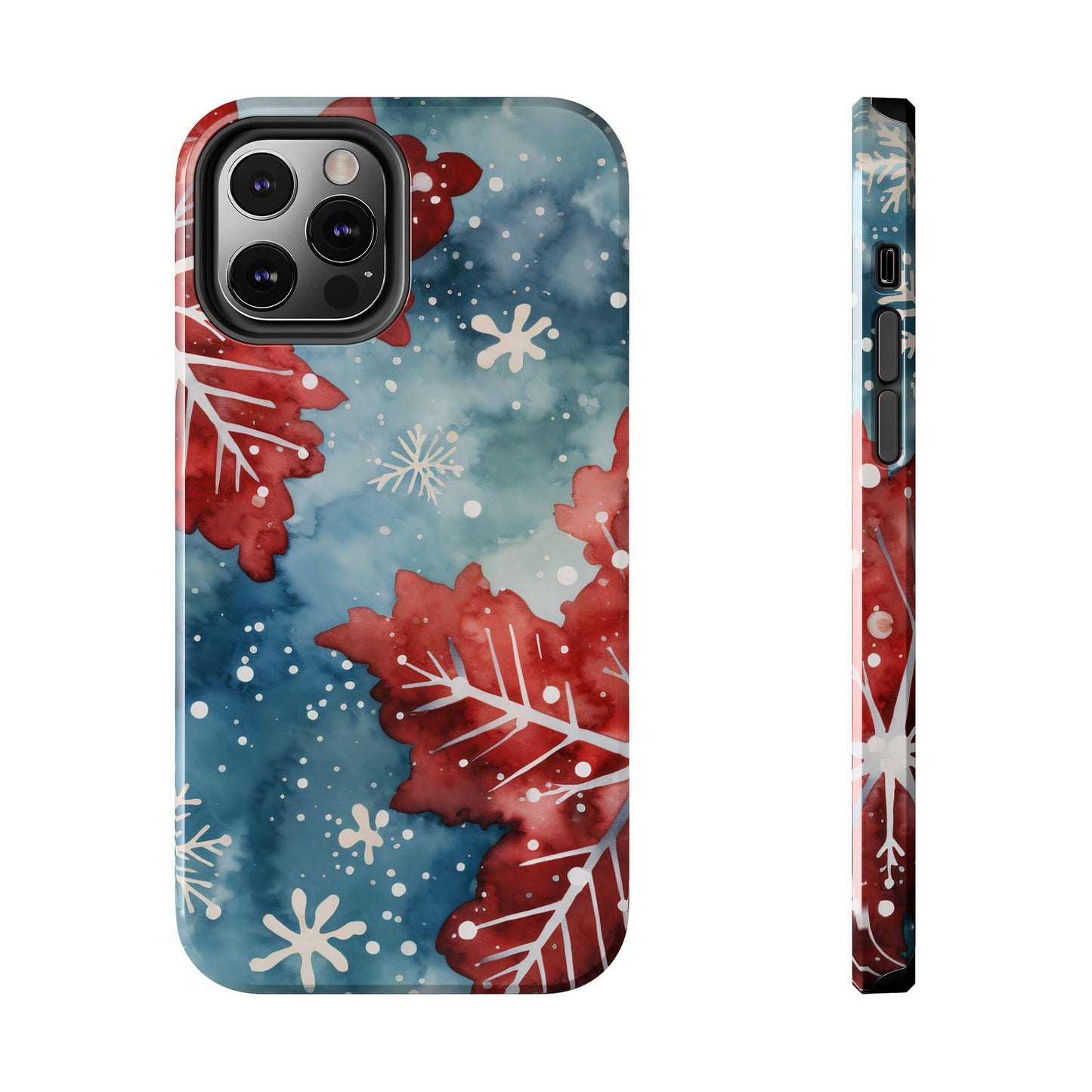 Crimson Snowflake Charm – iPhone Case Details: