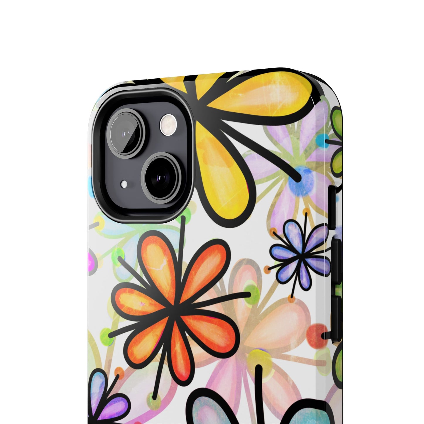 Retro Floral Pop iPhone Case – Ultra-Slim Design, High-Gloss Finish