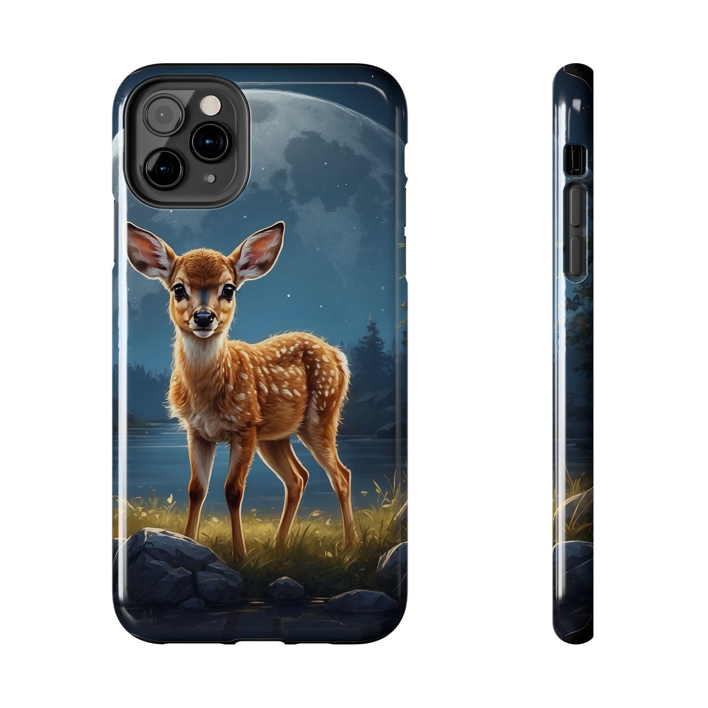 iPhone Case – Enchanted Fawn Under the Moonlit Sky