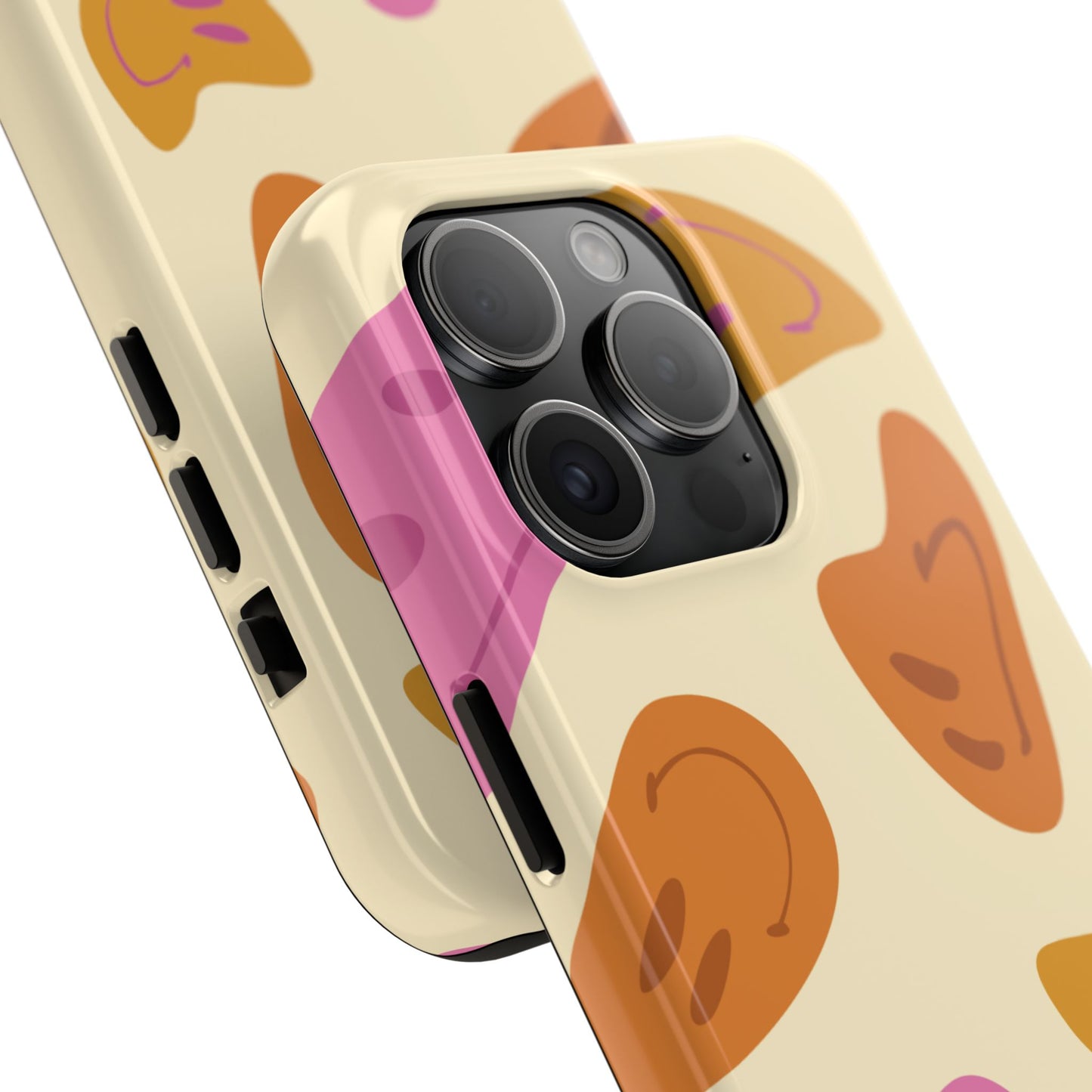 Retro Smiley Faces iPhone Case – Shockproof, Matte Finish, Dual-Layer Protection