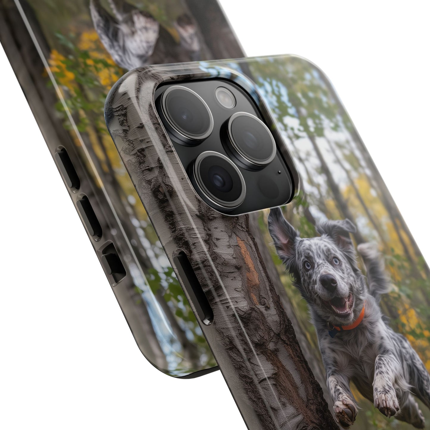 Happy Forest Dog iPhone Case – Nature-Inspired Protective Cover