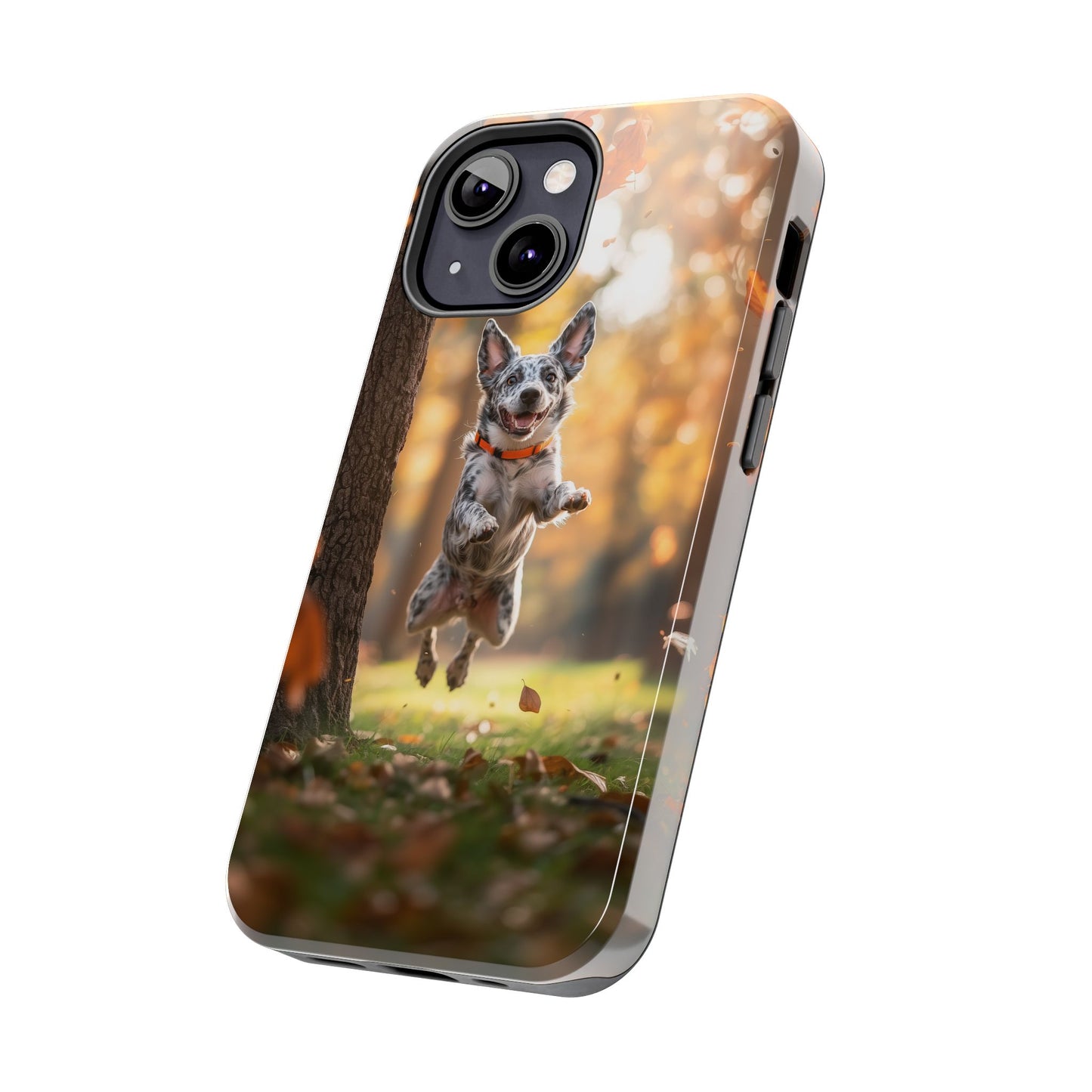 Energetic Blue Heeler Forest Pup Phone Case – Durable Outdoor-Inspired Design