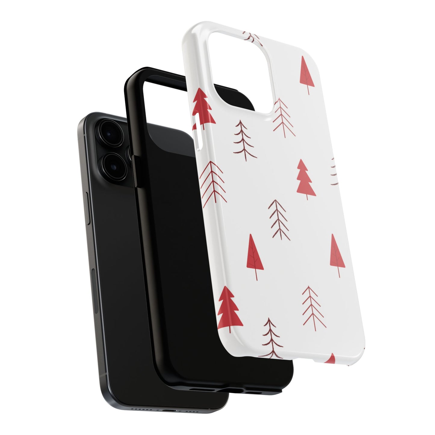 Scandi Red Pine Trees - iPhone Series Case
