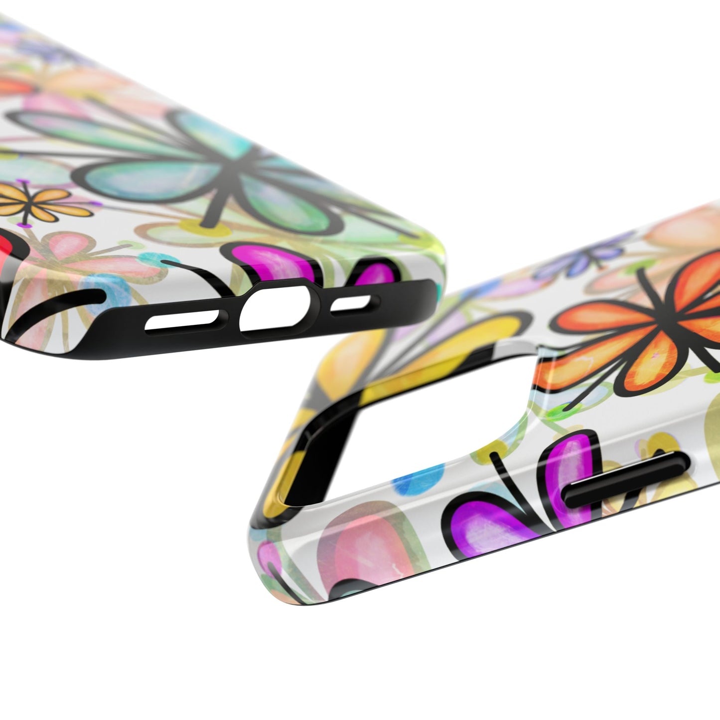 Retro Floral Pop iPhone Case – Ultra-Slim Design, High-Gloss Finish