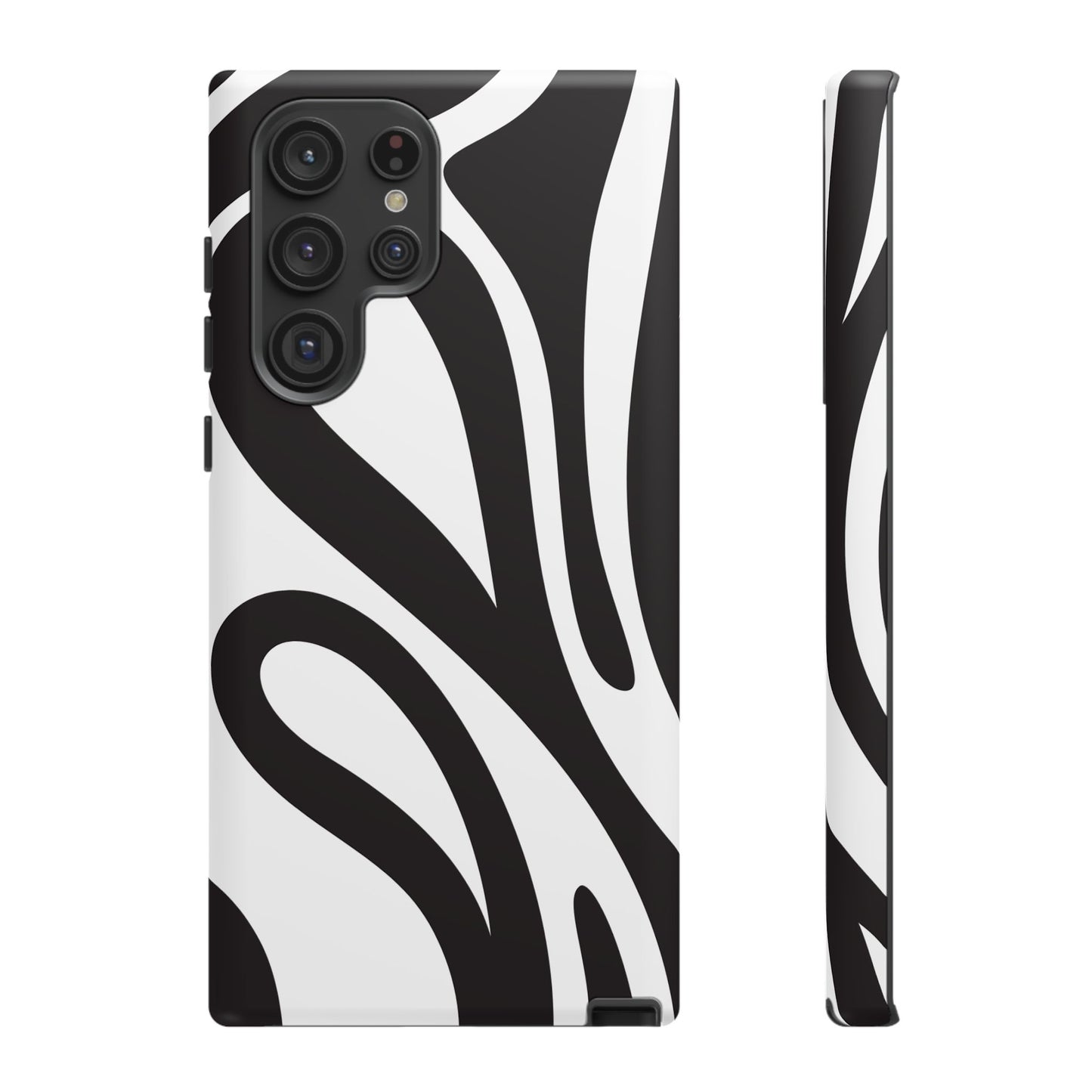Modern Black and White Abstract Tough Samsung Galaxy Case – Bold Graphic Pattern with Dual-Layer Protection