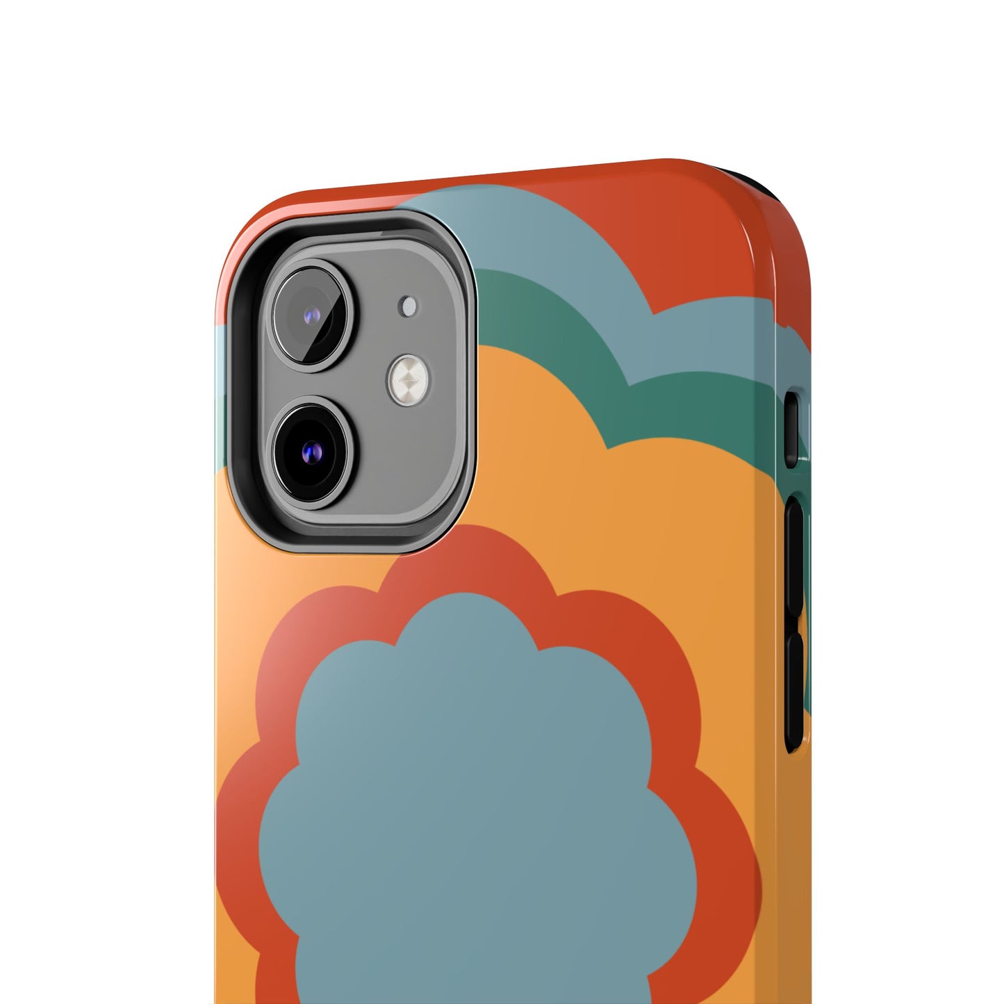 Retro Flower Power iPhone Case – Bold 70s-Inspired Design with Dual-Layer Protection
