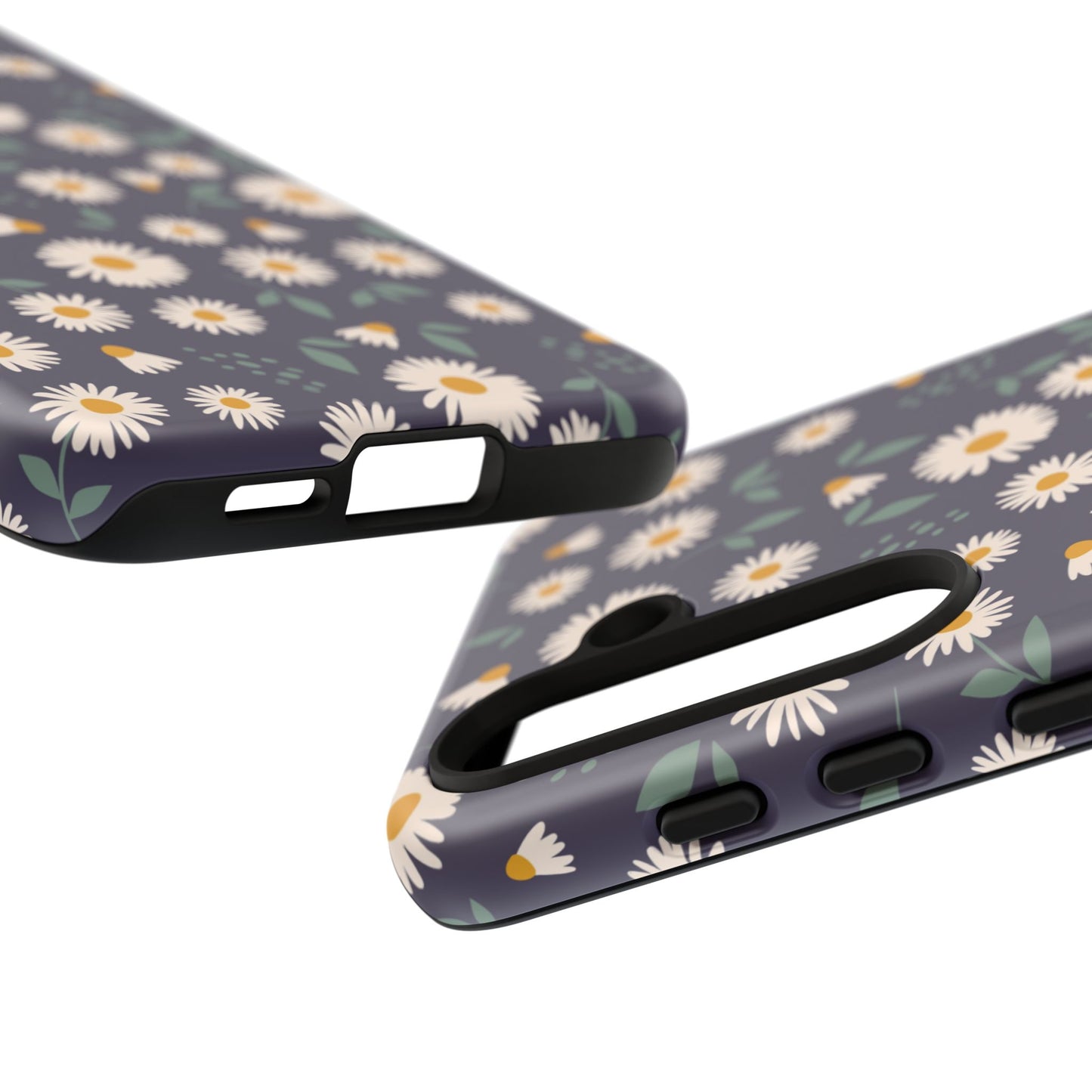 Midnight Daisy Samsung Galaxy Case – Dark Navy Floral Design, Slim and Protective