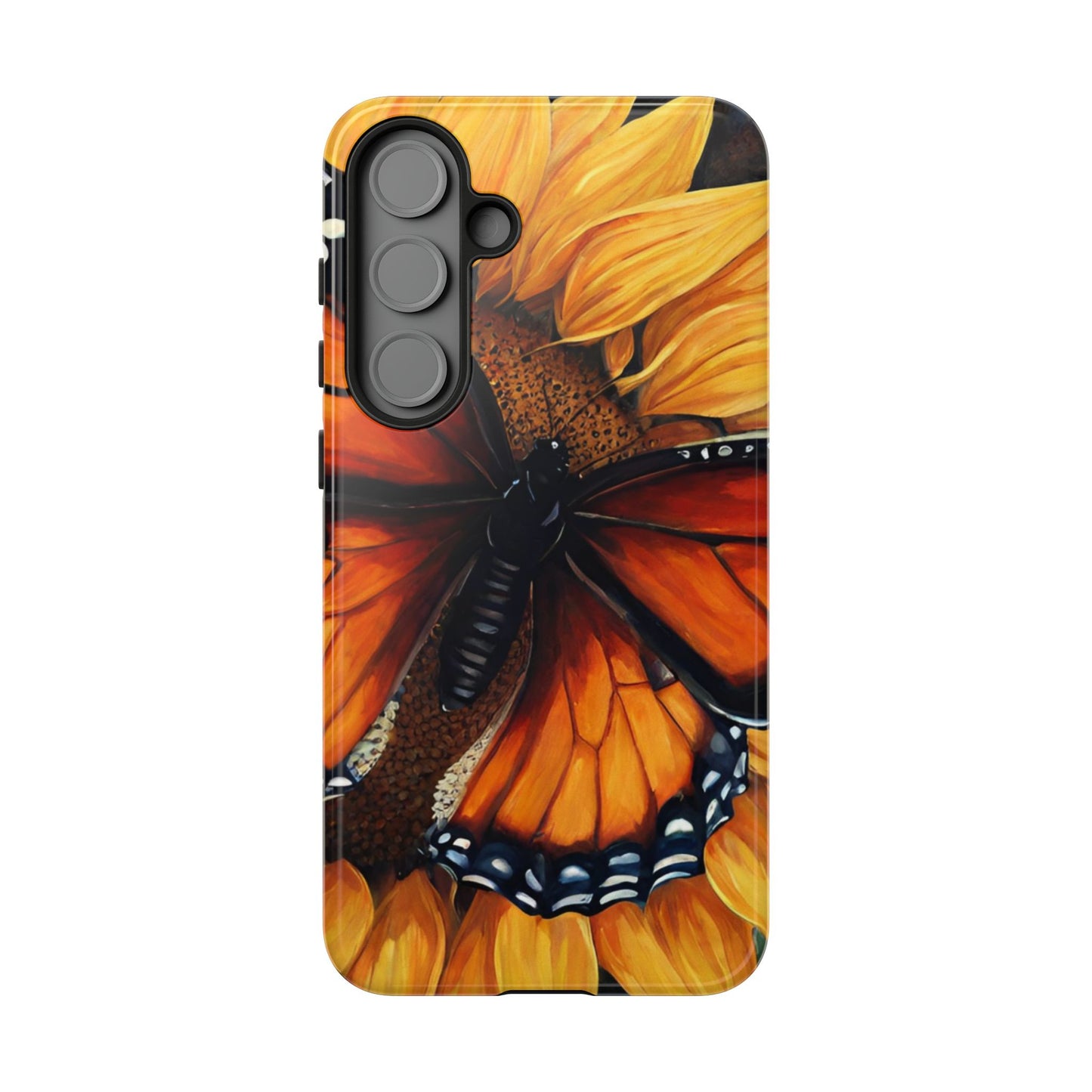 Monarch Butterfly & Sunflower Art – Samsung Galaxy Case