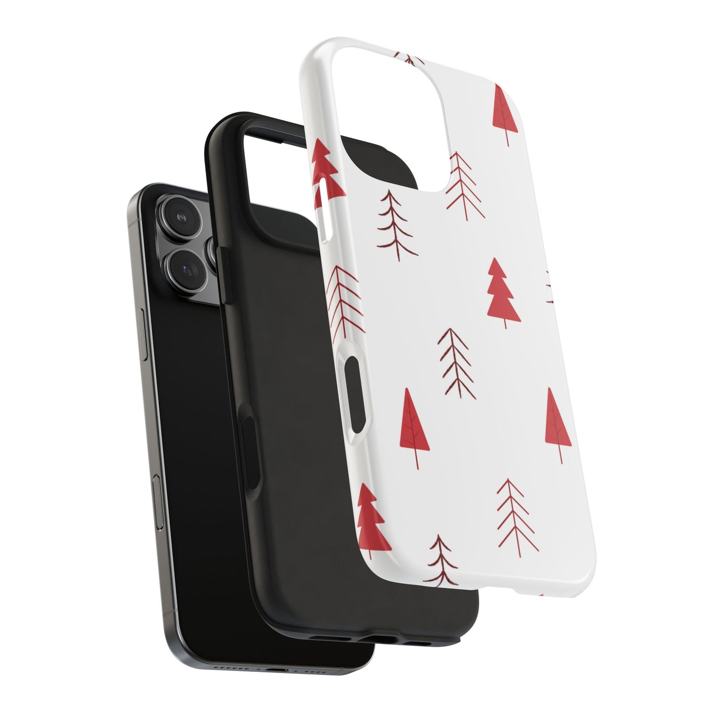 Scandi Red Pine Trees - iPhone Series Case