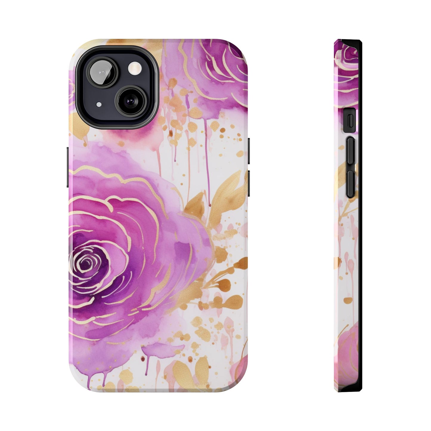 Radiant Purple & Gold Floral - iPhone Series Case