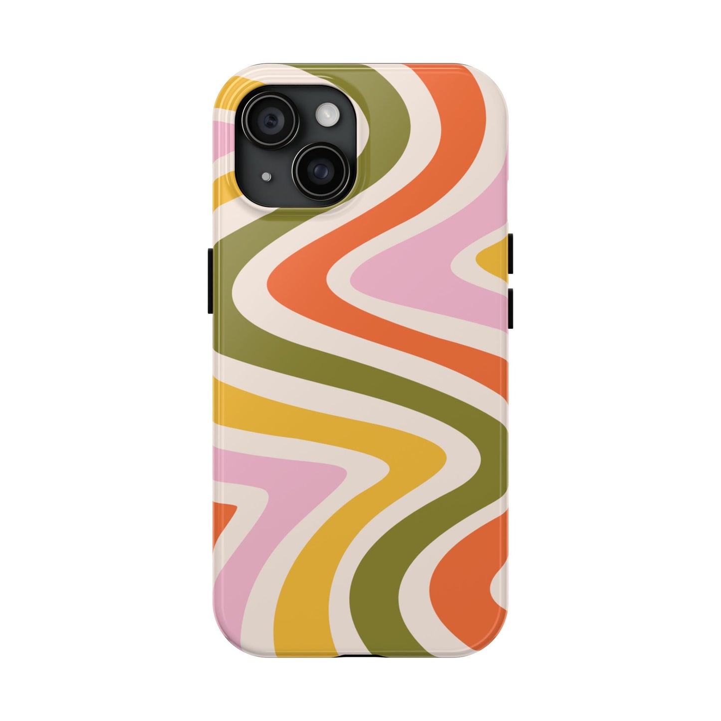 Retro Groove iPhone Case – 70s-Inspired Design with Dual-Layer Protection