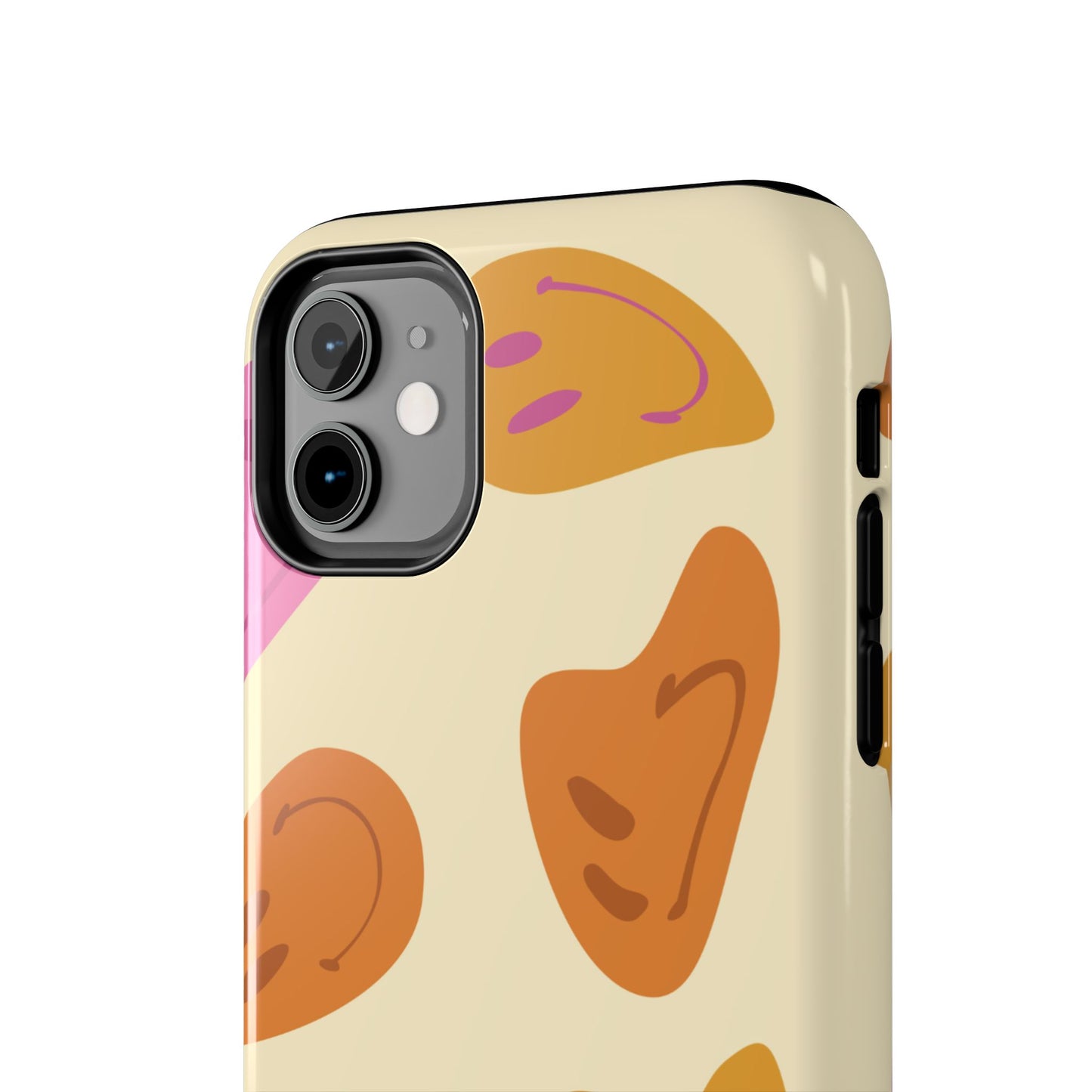 Retro Smiley Faces iPhone Case – Shockproof, Matte Finish, Dual-Layer Protection