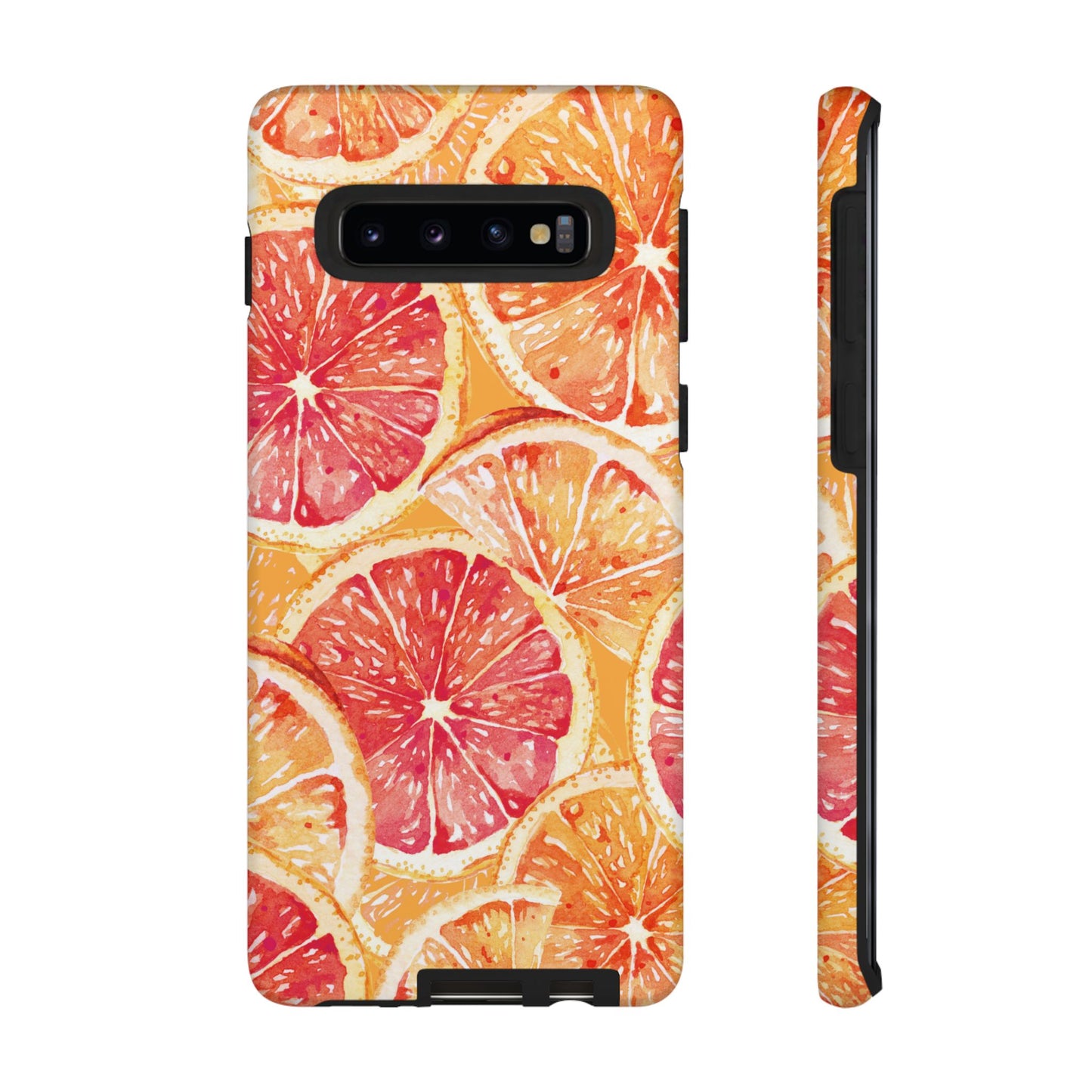 Watercolor Citrus Splash Tough Samsung Galaxy Case – Vibrant Fruit Print, Shock-Resistant Design